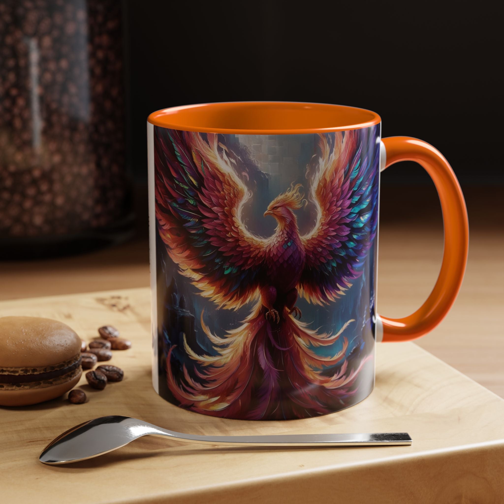 Phoenix Rising Coffee Mug: Firebird, Legendary Creature Coffee Cup, Gift for Women