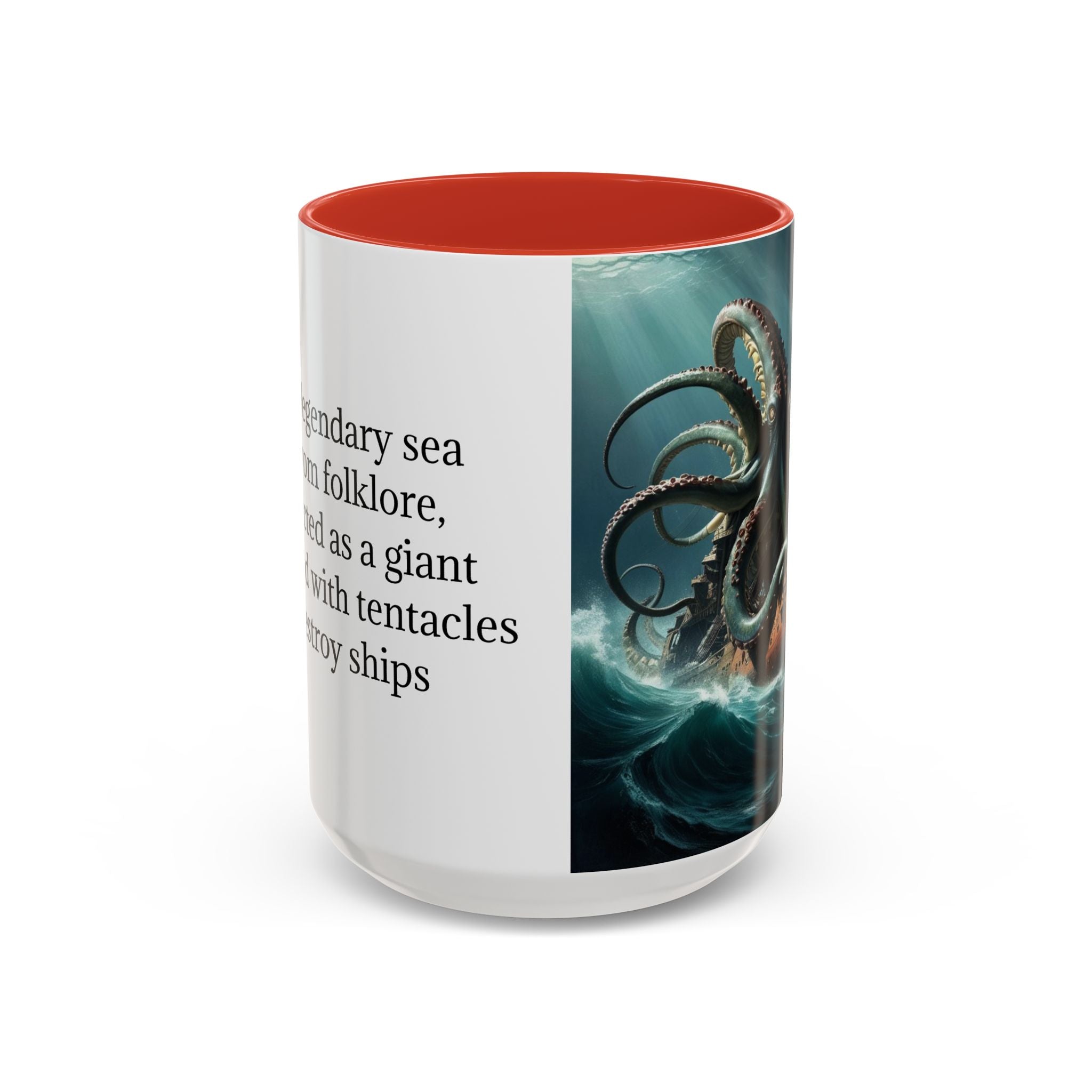 Kraken Coffee Mug: Giant Squid Coffee Cup, Legendary Monster, Nautical Gift