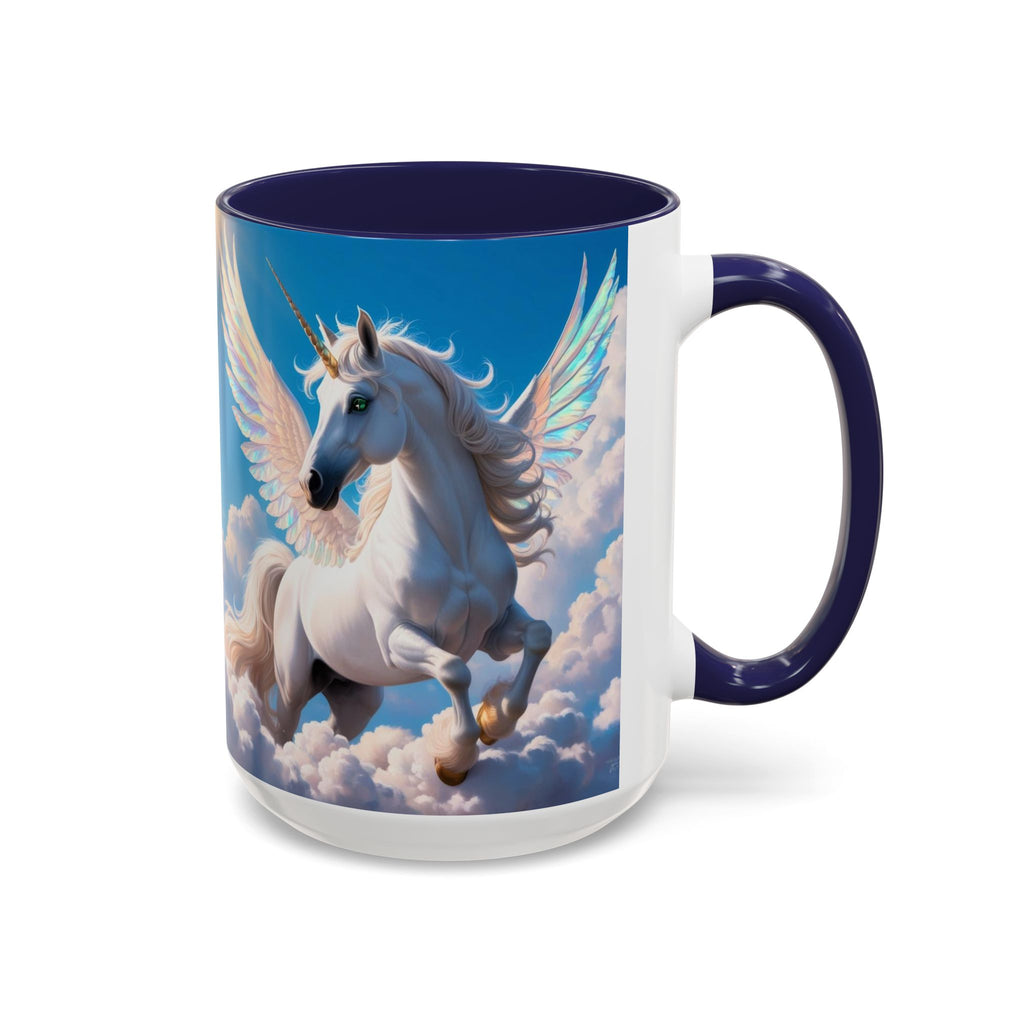 Unicorn Coffee Mug: Fairytale Alicorn, Mythical Creature, Enchanted Gift (Blue)