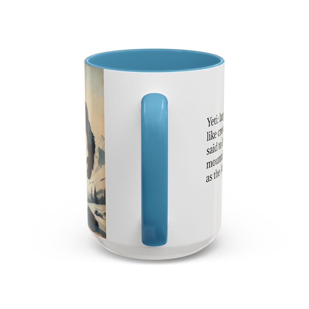 Abominable Snowman Ceramic Mug: Yeti Coffee Cup, Himalayan Mountain Cryptid, Bigfoot Camping Gift
