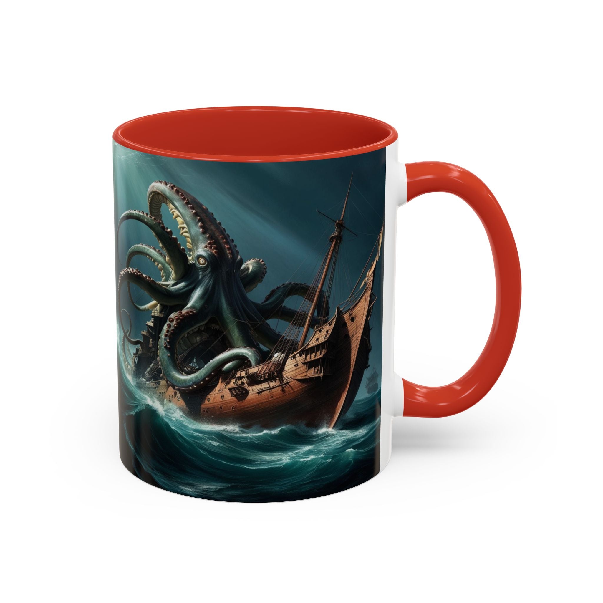 Kraken Coffee Mug: Giant Squid Coffee Cup, Legendary Monster, Nautical Gift