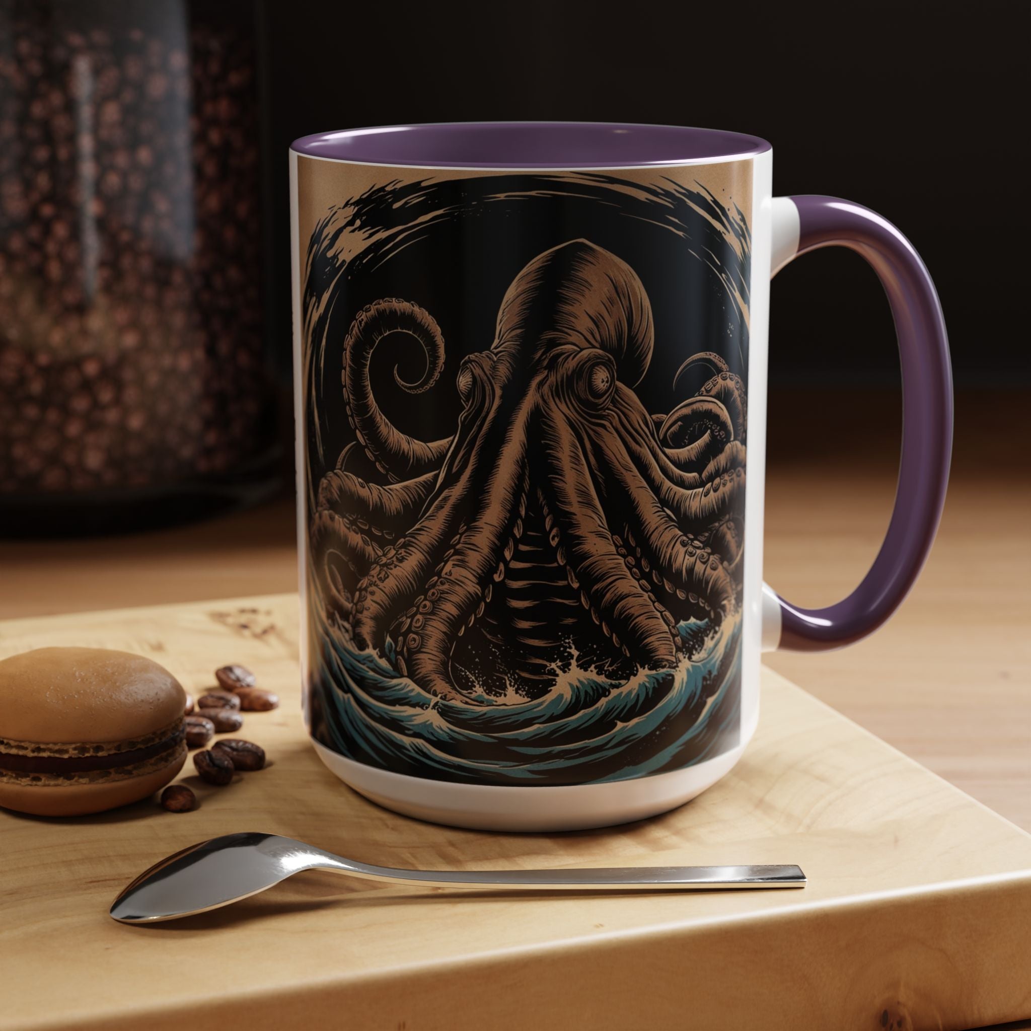 Kraken Coffee Mug: Giant Squid Coffee Cup, Sea Creature, Mugs for Men