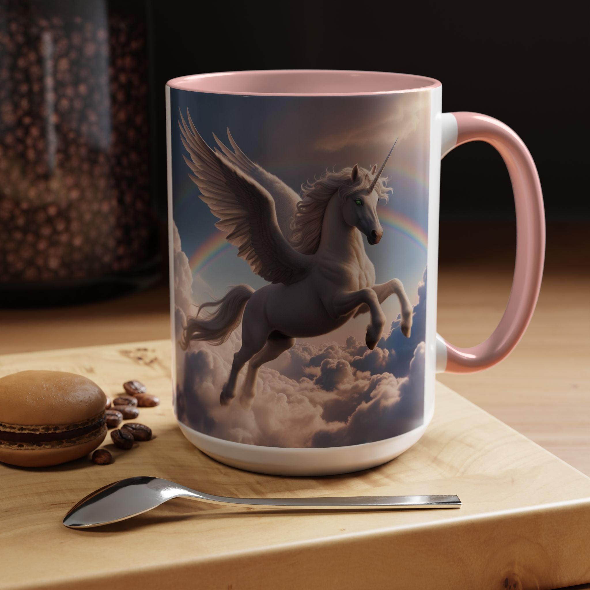 Unicorn Coffee Mug: Enchanted Alicorn, Mythical Creature, Fairytale Gift (Pink)