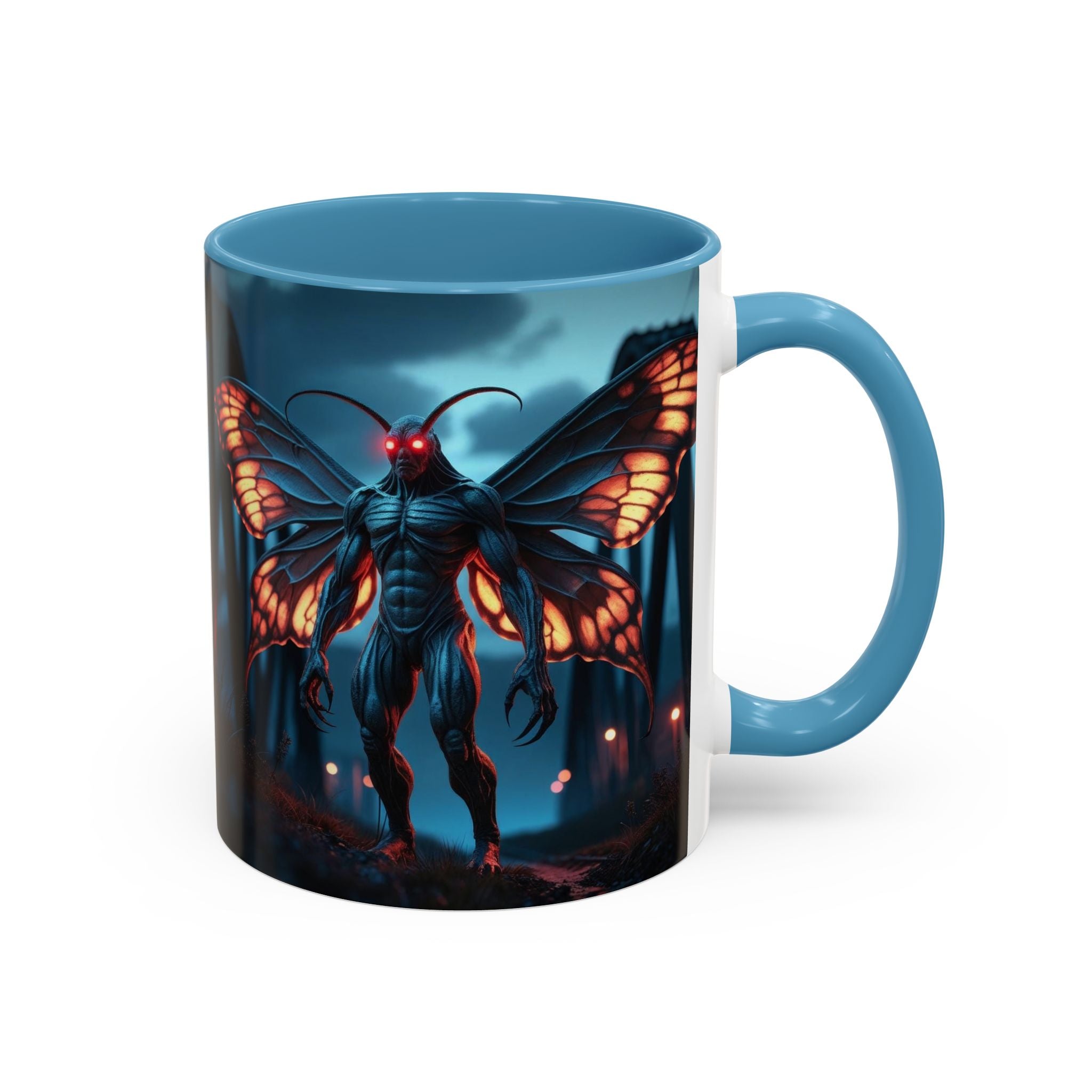 Mothman Coffee Mug: Supernatural Monster, Legendary Creature, Cryptid Gift (Bridge)