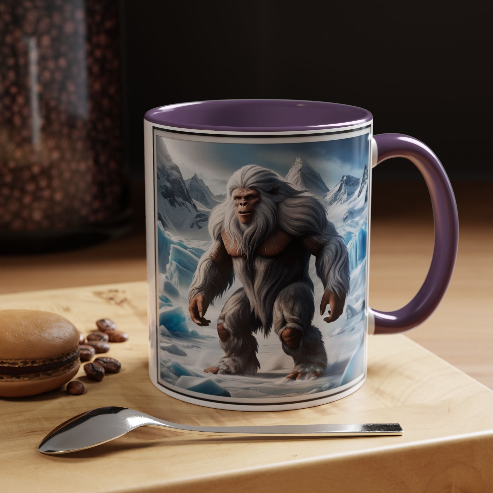 Yeti Coffee Mug: Abominable Snowman, Himalayan Mountain Cryptid, Bigfoot Camping Gift