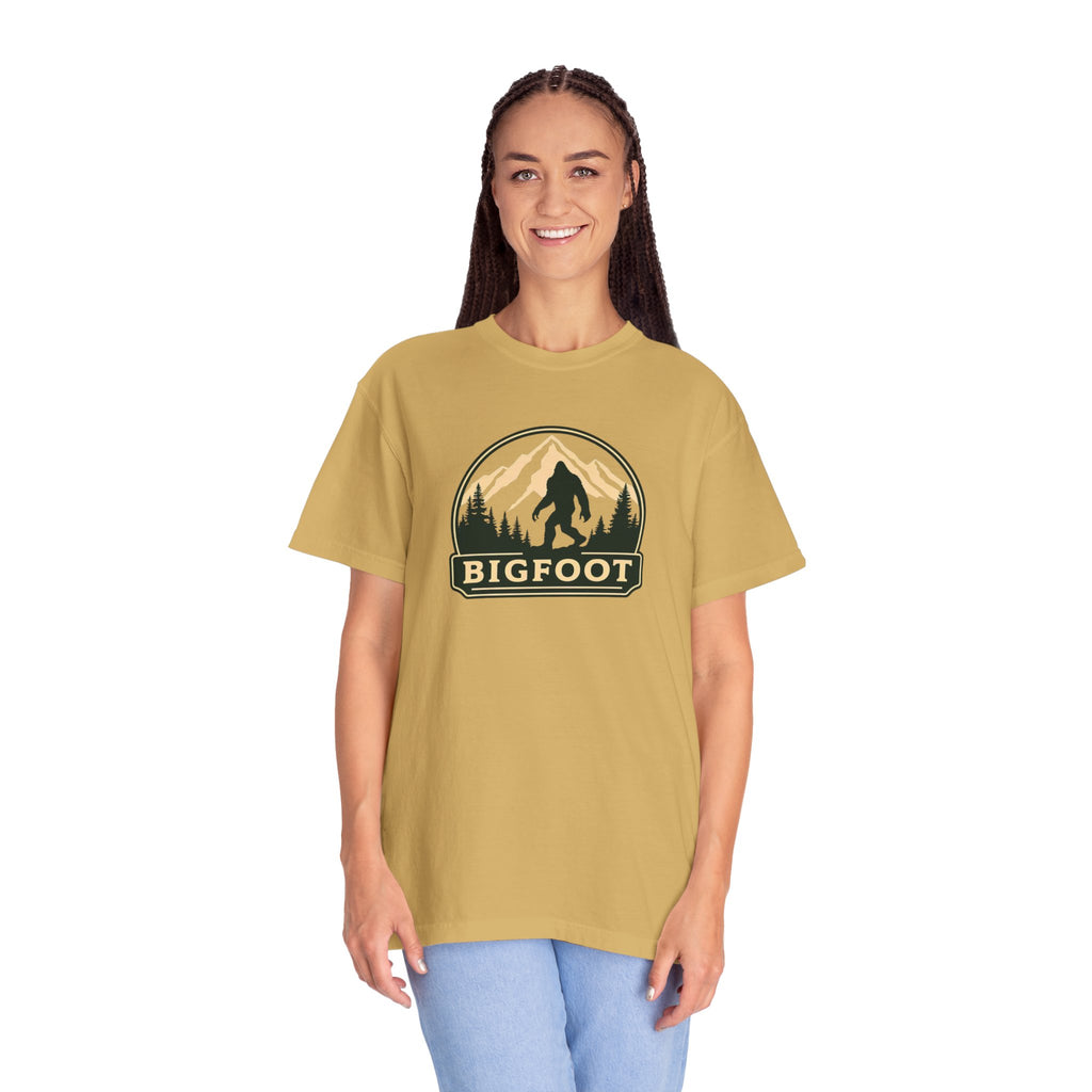 Sasquatch Camping TShirt | Bigfoot Graphic Tee, Comfort Colors®, Retro Hiking Shirt