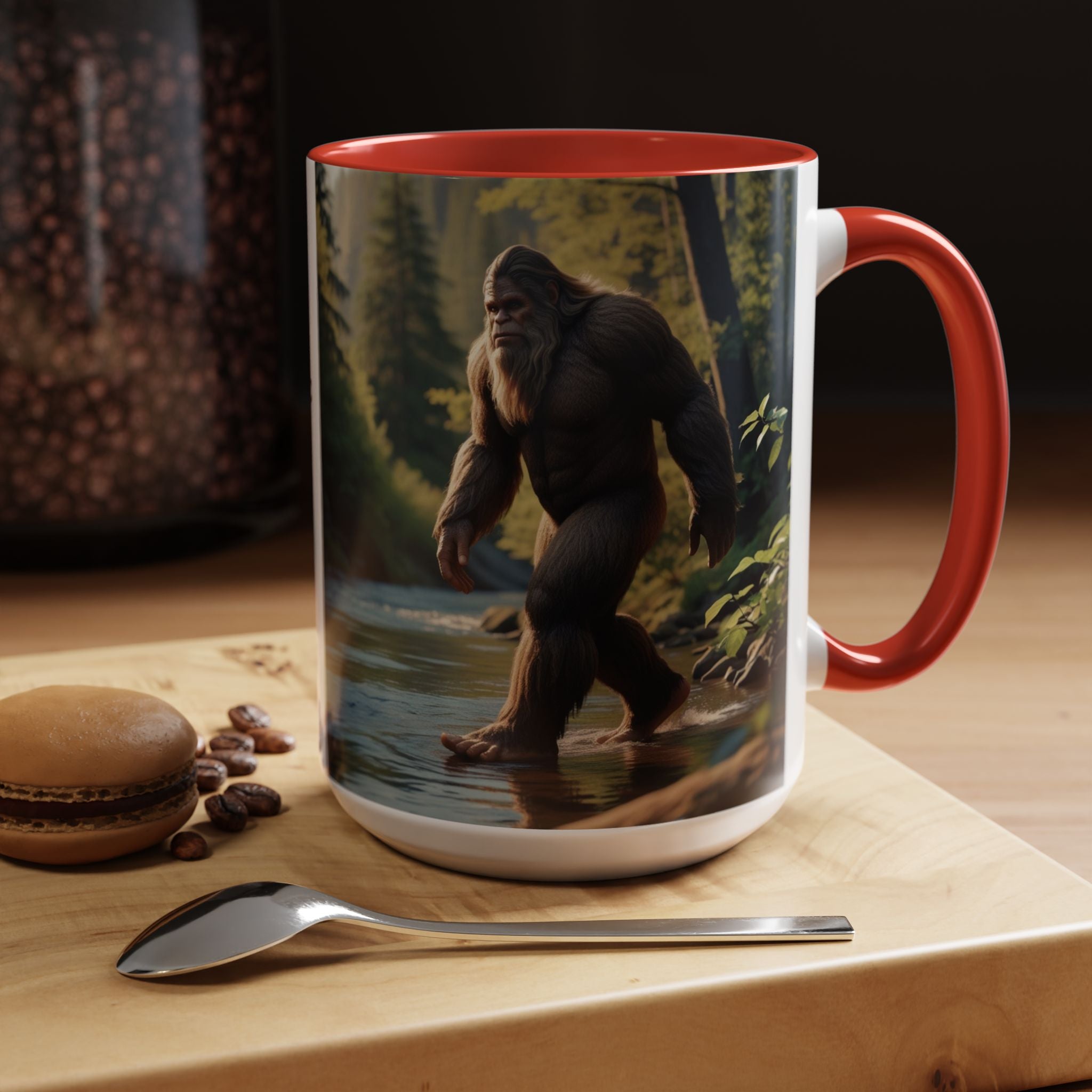 Bigfoot Coffee Mug: Sasquatch, Forest Cryptid, Mythical Creature, Camping Gift