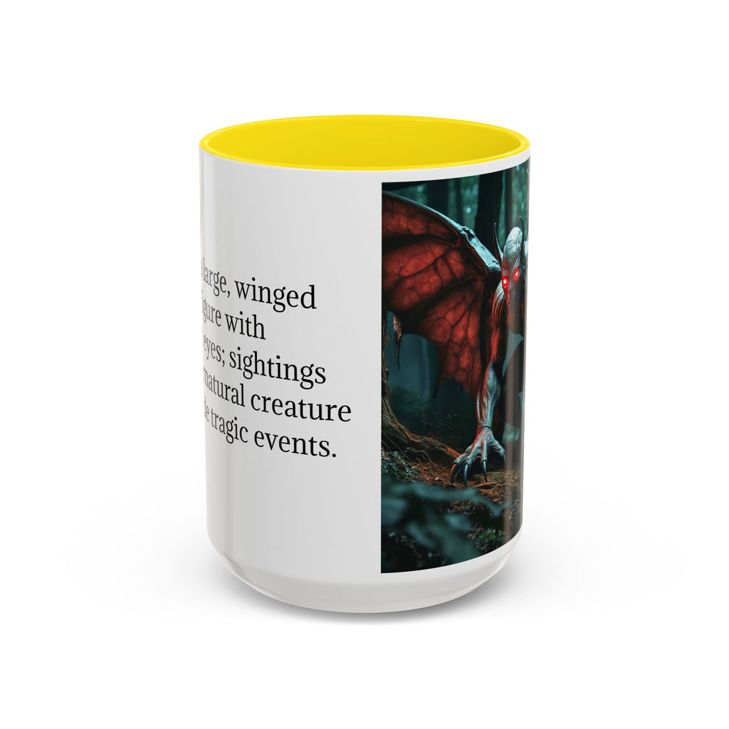 Mothman Mug: Supernatural Monster, Cryptid Mug, Mythical Creature, Urban Legend (Crouching)