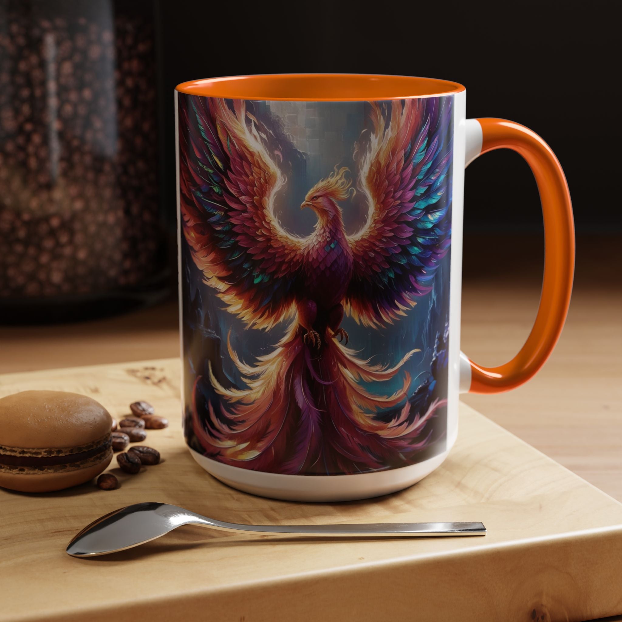 Phoenix Rising Coffee Mug: Firebird, Legendary Creature Coffee Cup, Gift for Women