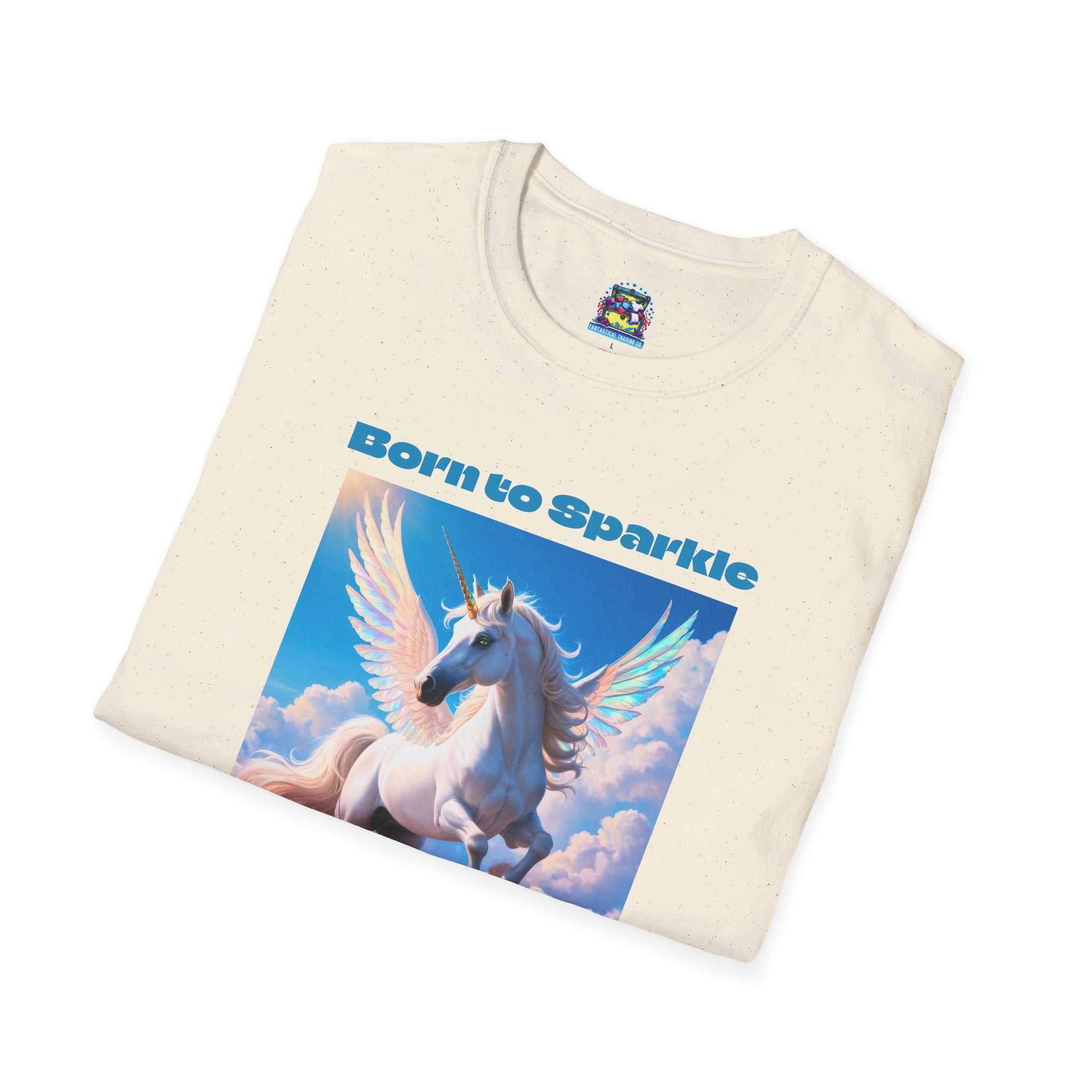 Unicorn Shirt: Legendary Alicorn Graphic Tee, Boho Clothing, Fantasy Apparel (Blue)