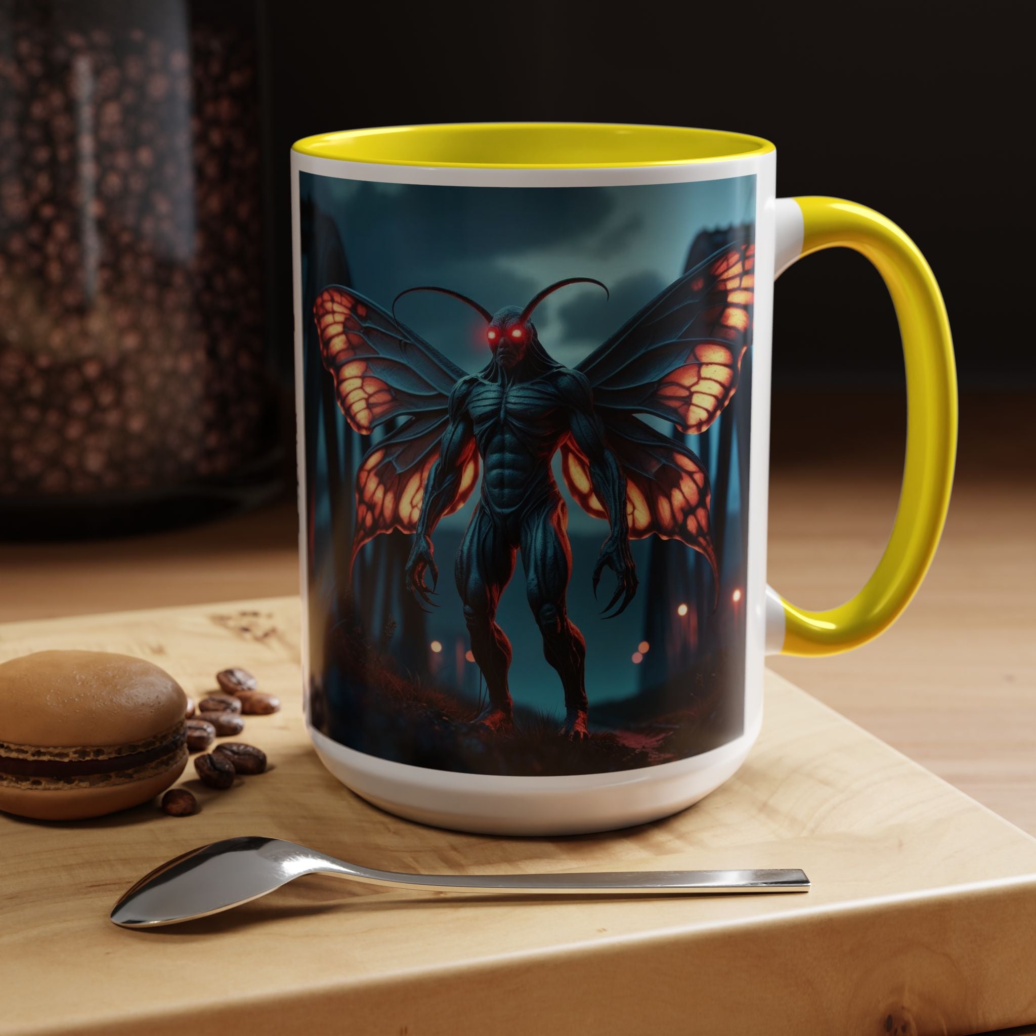 Mothman Coffee Mug: Supernatural Monster, Legendary Creature, Cryptid Gift (Bridge)