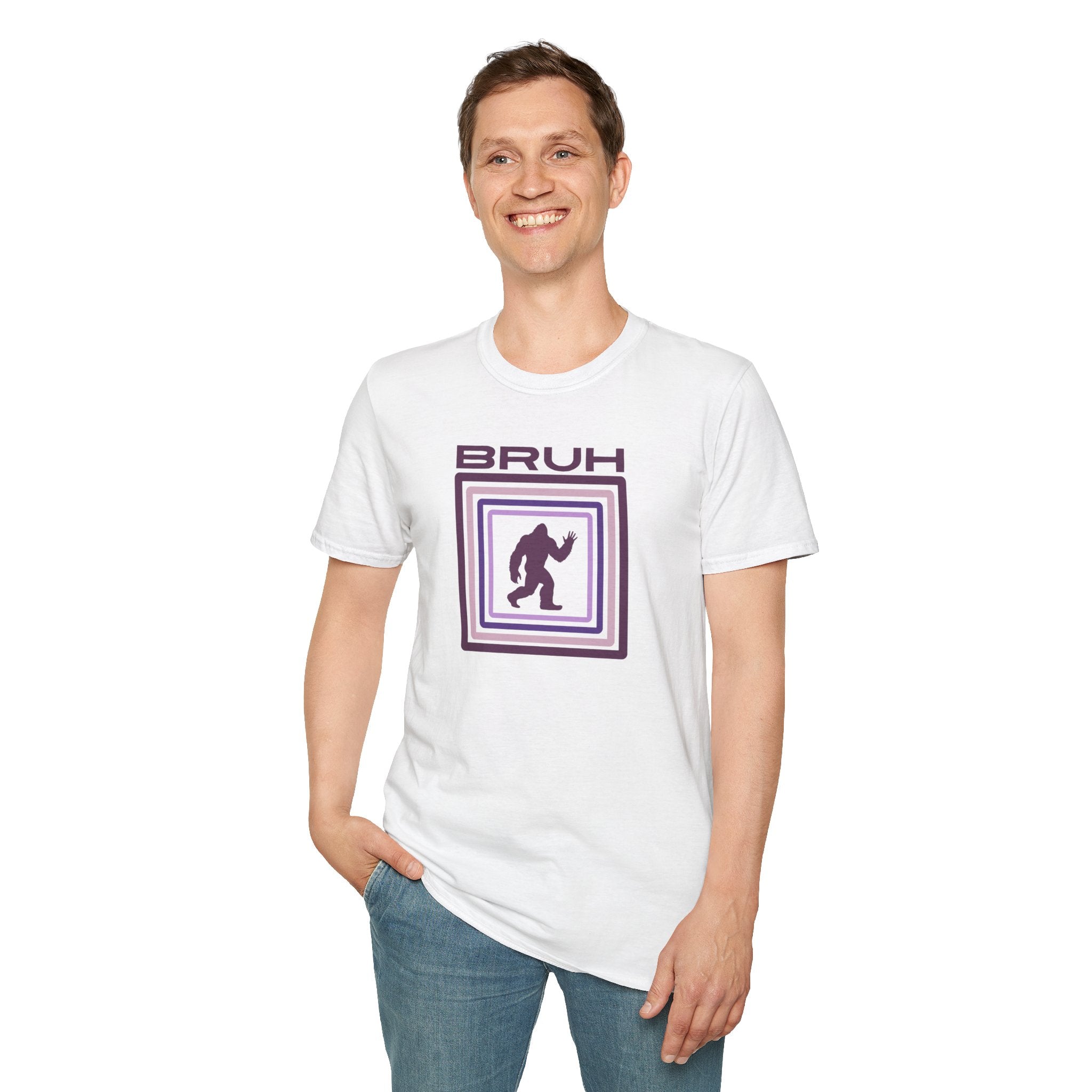 Bigfoot Shirt: Sasquatch Graphic Tee, Bruh, Mythical Creature, Soft Cotton T-Shirt
