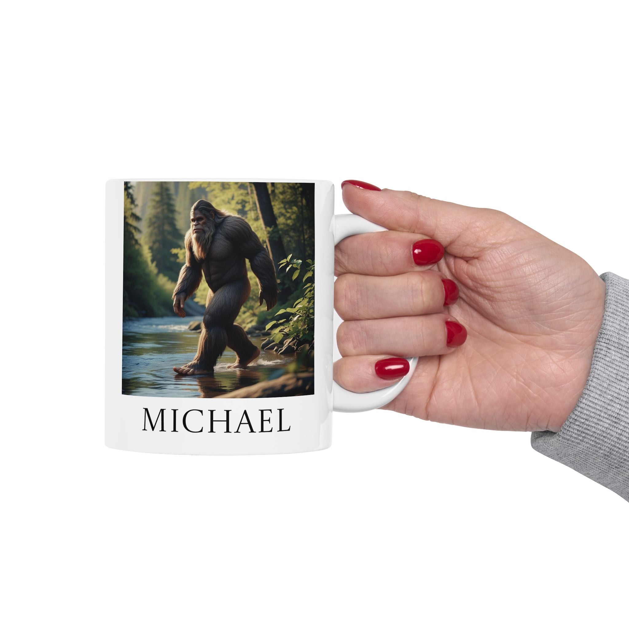 Customizable Bigfoot Coffee Mug: Sasquatch, Mythical Creature, Pacific Northwest Cryptid