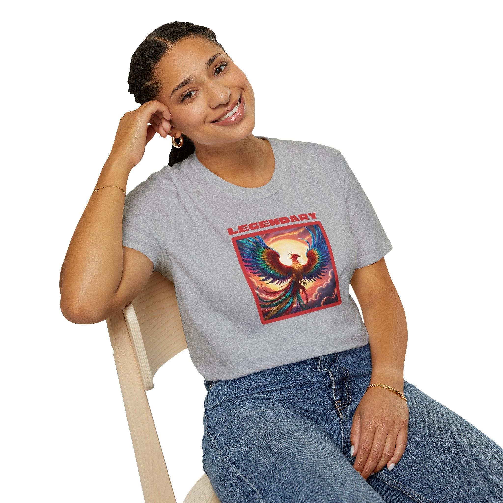 Phoenix Graphic Tee: Legendary Bird, Soft Cotton Shirt, Phoenix Rising Gift