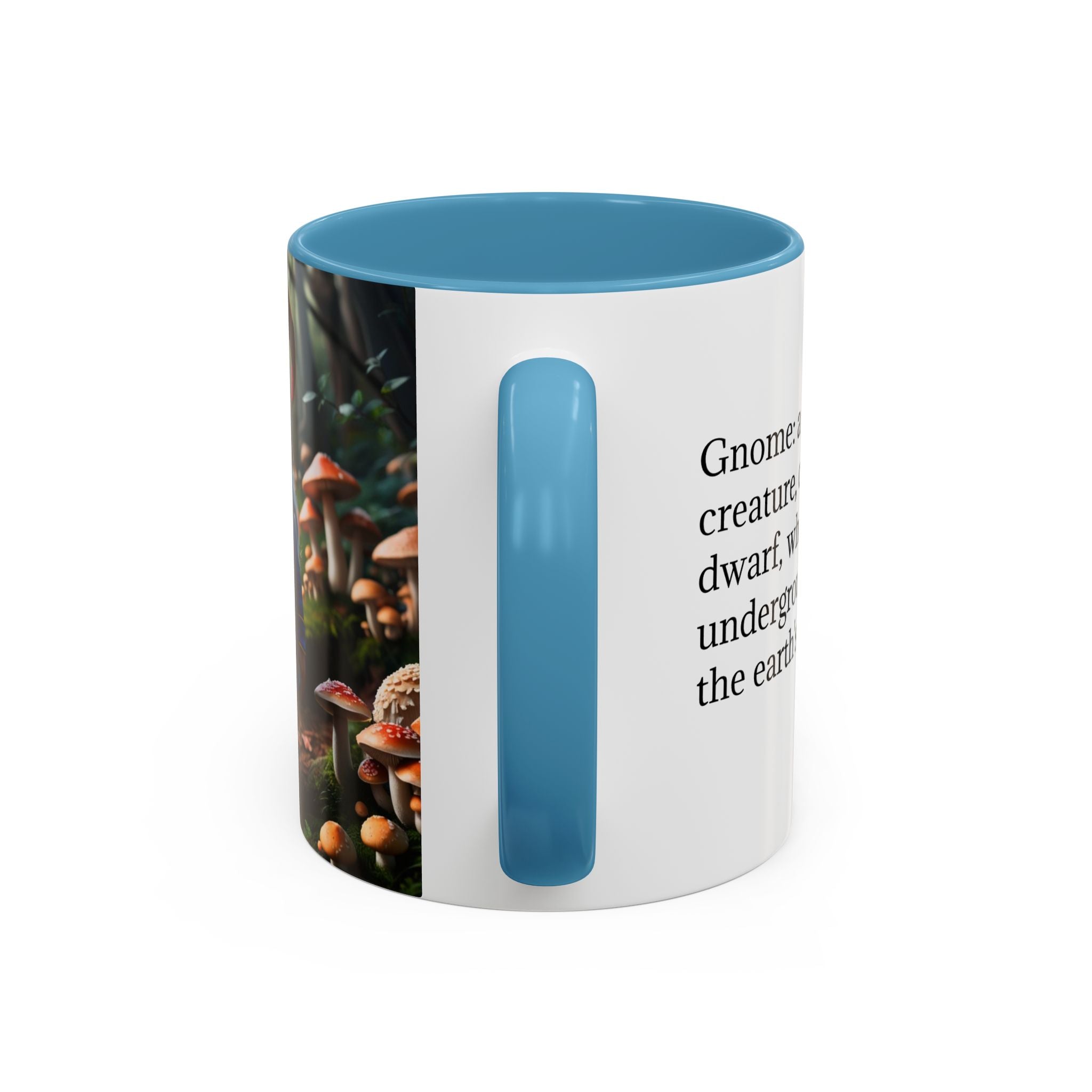 Gnome Coffee Mug: Nordic Folklore Gift, Scandinavian Nisse, Enchanted Mushroom Garden