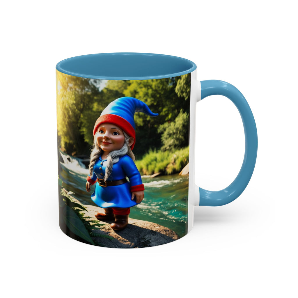 Gnome Coffee Mug:  Scandinavian Nisse, Nordic Folklore Gift, Enchanted Mushroom Garden