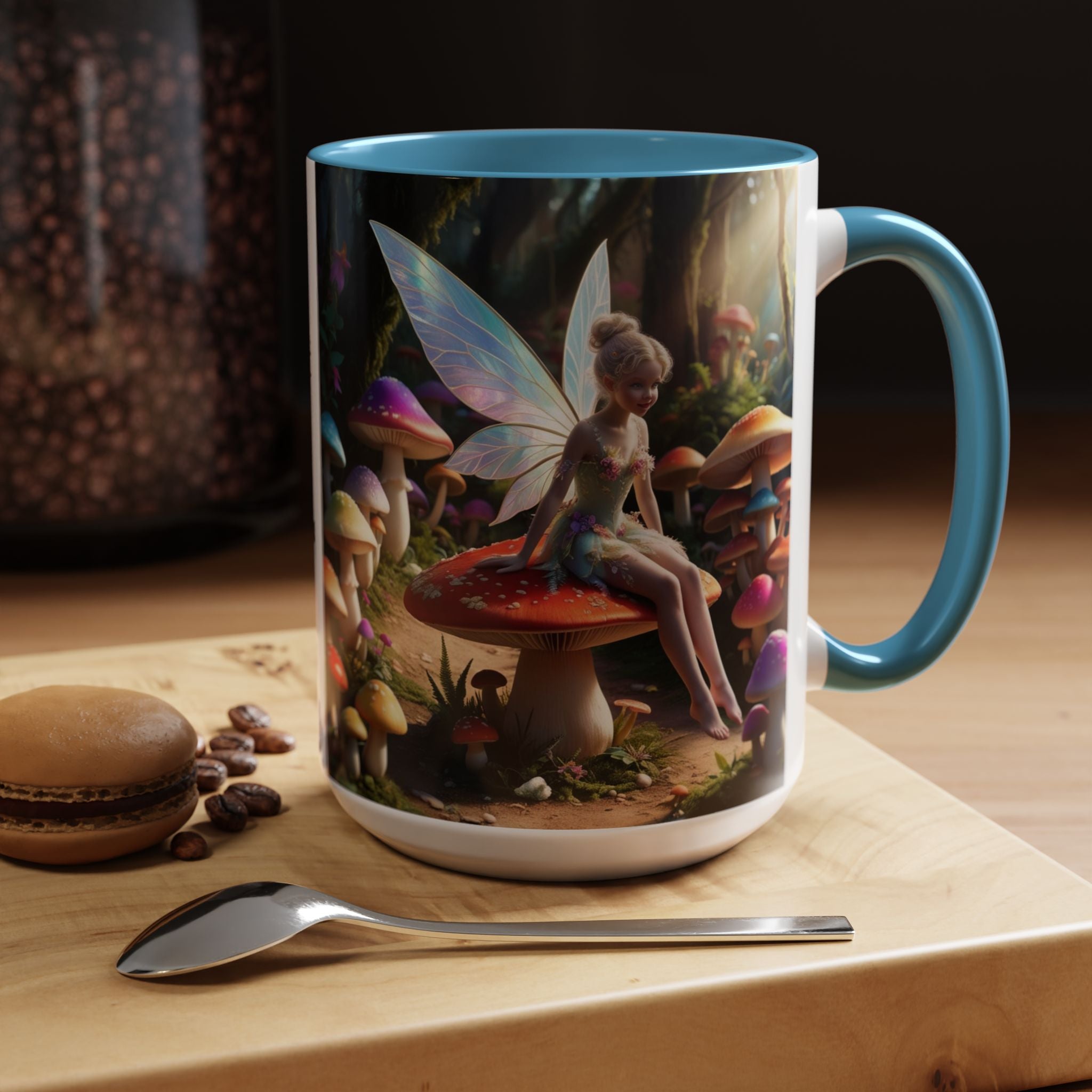 Fairy Garden Mug: Ceramic Toadstool Coffee Cup, Enchanted Forest Fantasy Gift