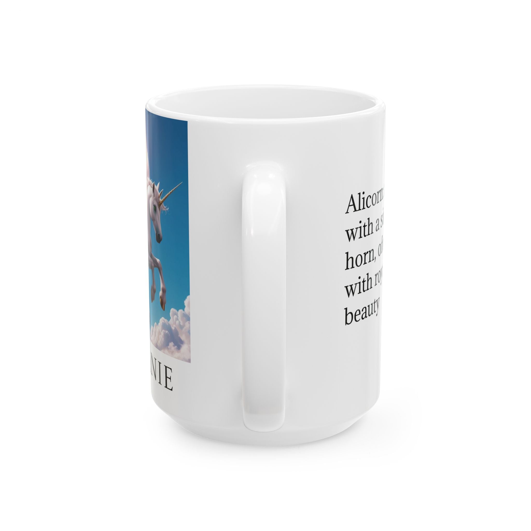 Personalized Unicorn Mug: Enchanted Alicorn, Mythical Creature, Customizable Gift