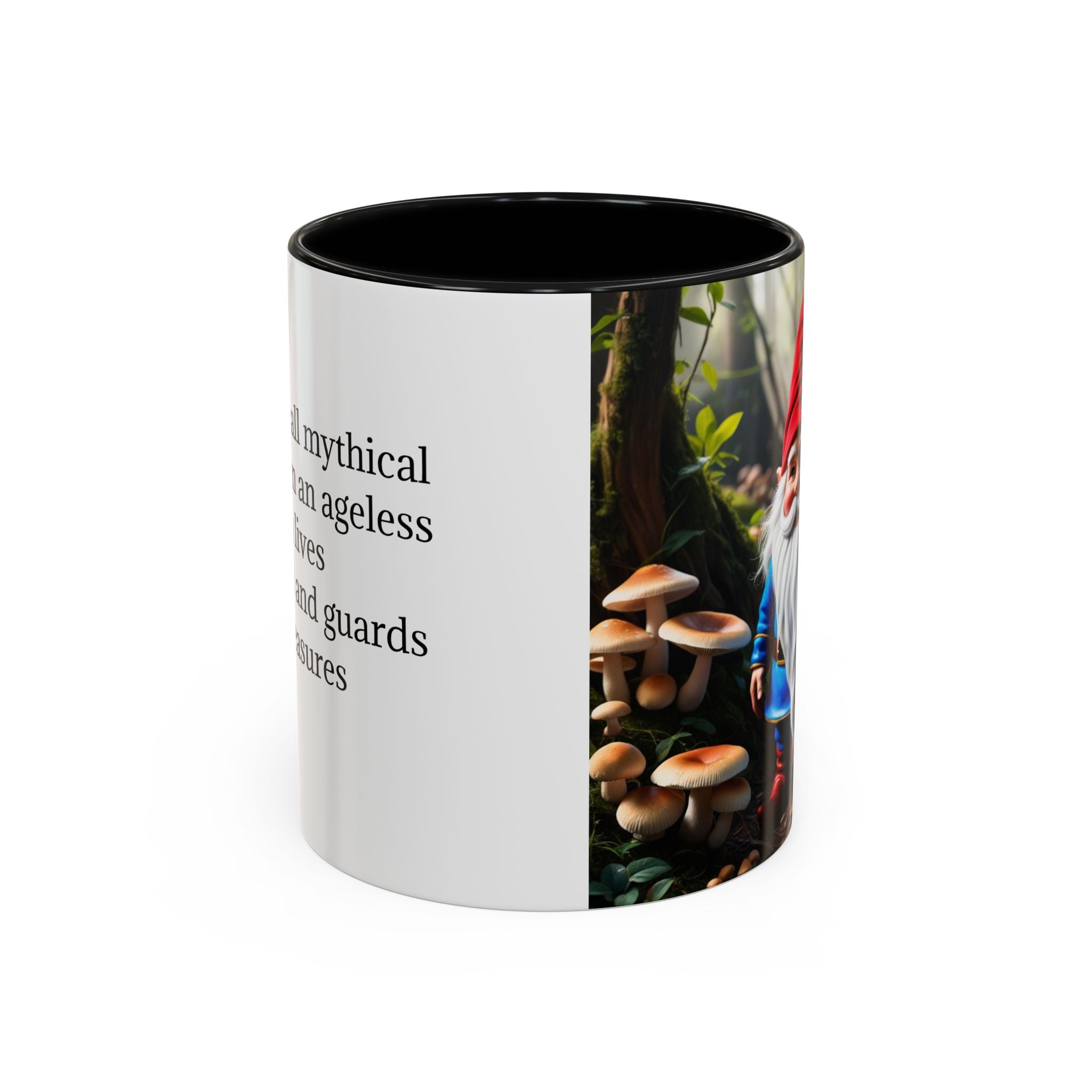 Gnome Coffee Mug: Nordic Folklore Gift, Scandinavian Nisse, Enchanted Mushroom Garden