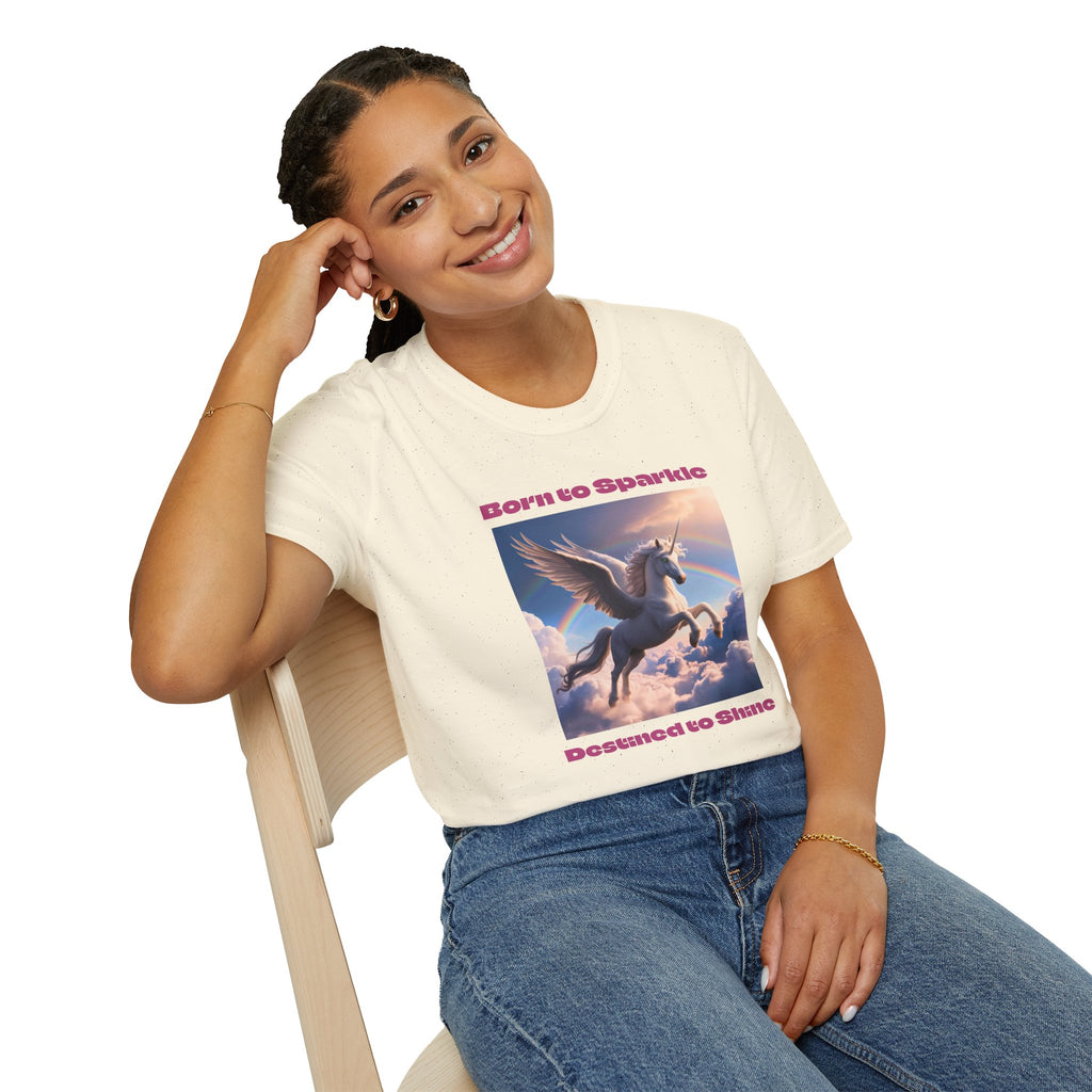 Unicorn Shirt: Legendary Alicorn Graphic Tee, Born to Sparkle, Mythical Creature