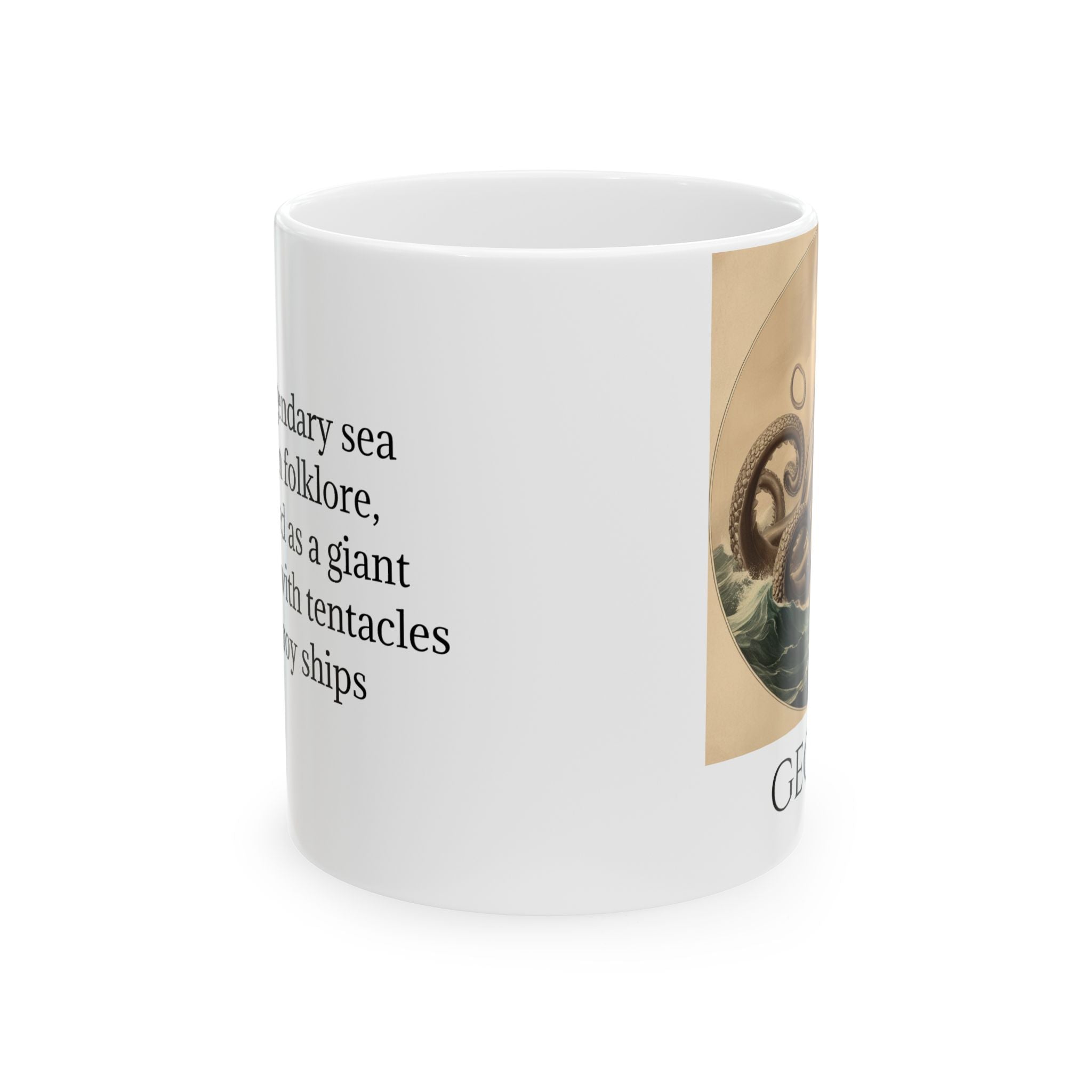 Customizable Kraken Coffee Mug: Mythical Creature, Octopus Coffee Cup, Sea Monster Gift