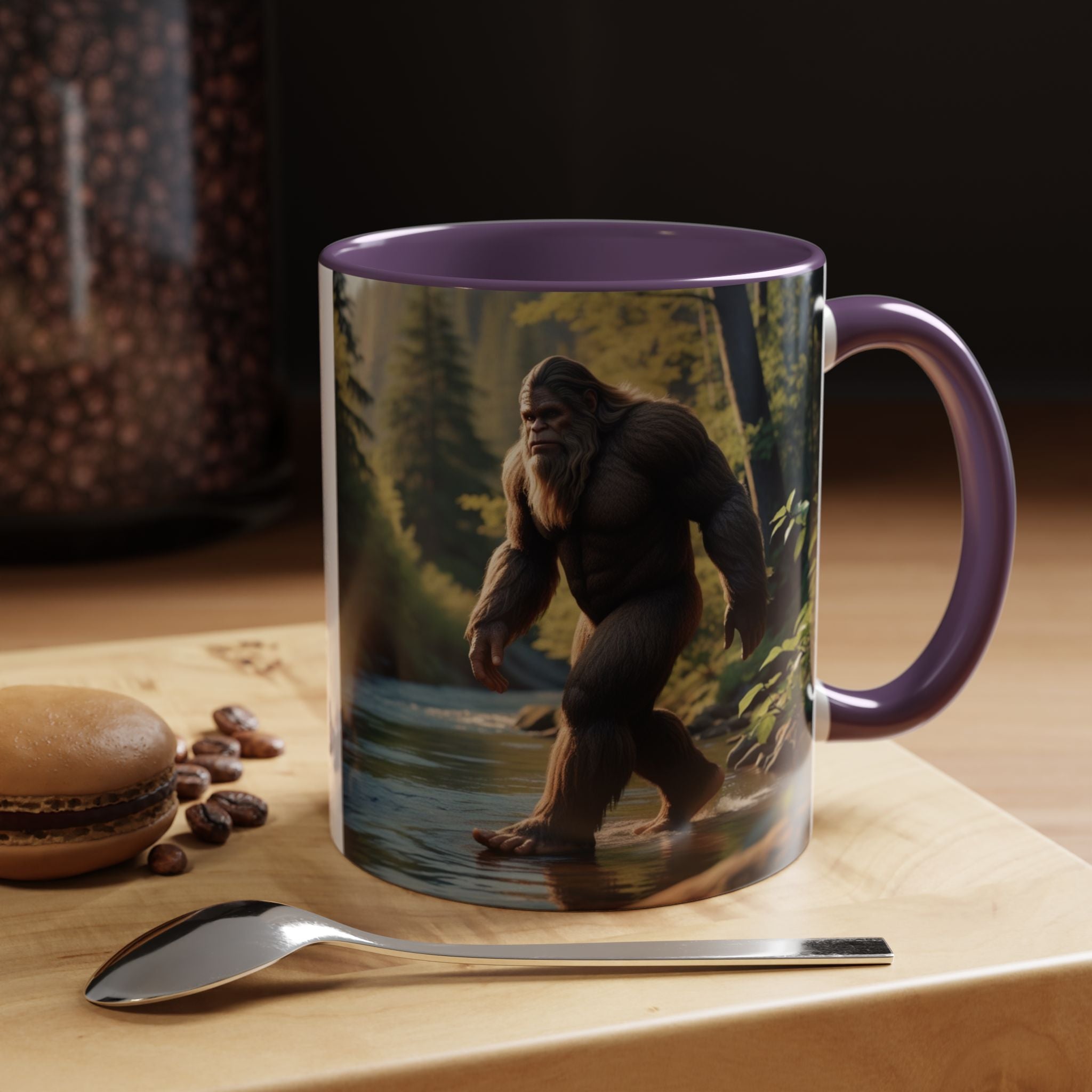 Bigfoot Coffee Mug: Sasquatch, Forest Cryptid, Mythical Creature, Camping Gift