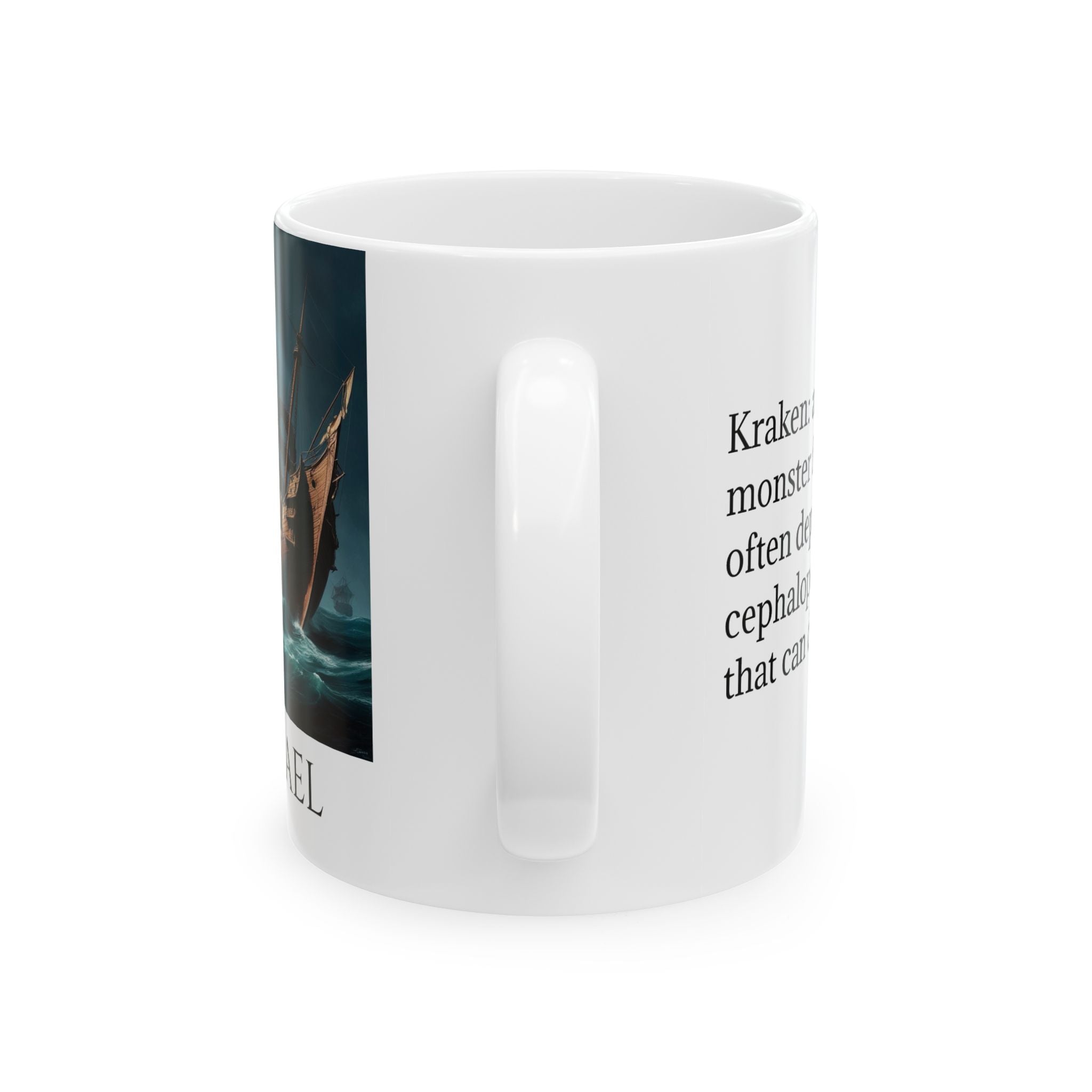 Customizable Kraken Coffee Mug: Giant Squid Coffee Cup, Sea Monster Gift
