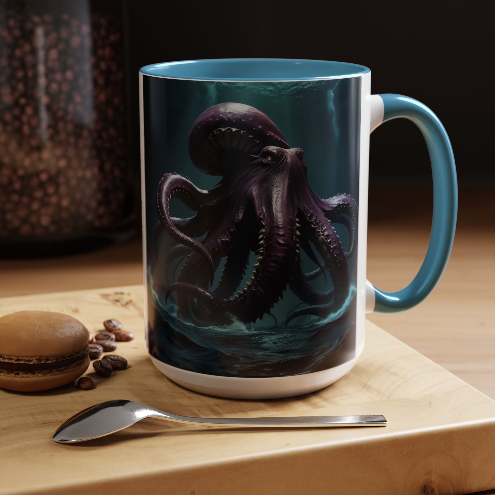 Kraken Coffee Cup: Giant Squid Coffee Mug, Mythical Creature, Octopus Gift