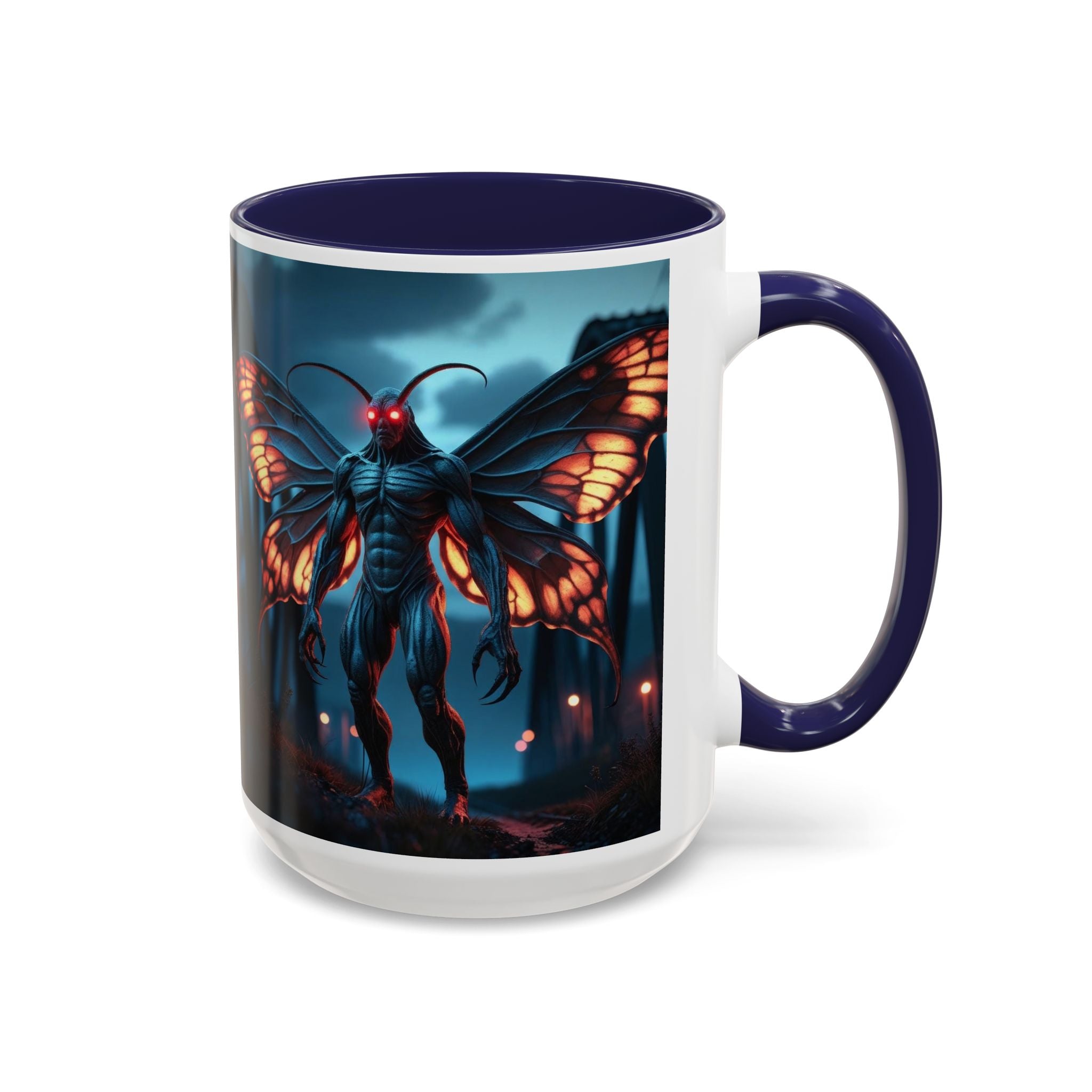 Mothman Coffee Mug: Supernatural Monster, Legendary Creature, Cryptid Gift (Bridge)