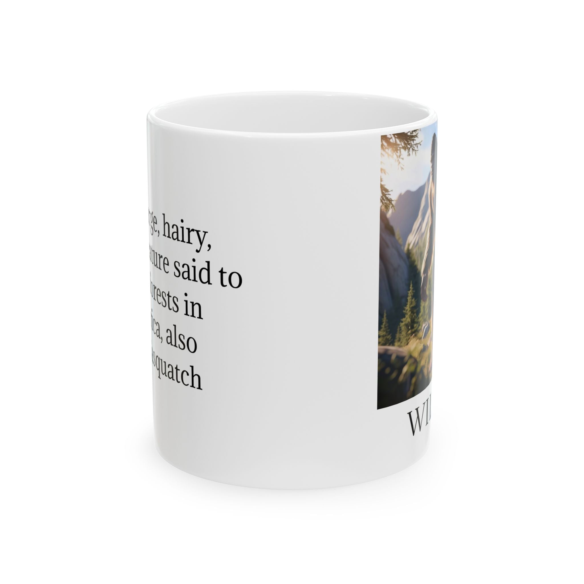 Personalized Bigfoot Coffee Cup: Sasquatch Mugs for Men, Customizable Camping Gift