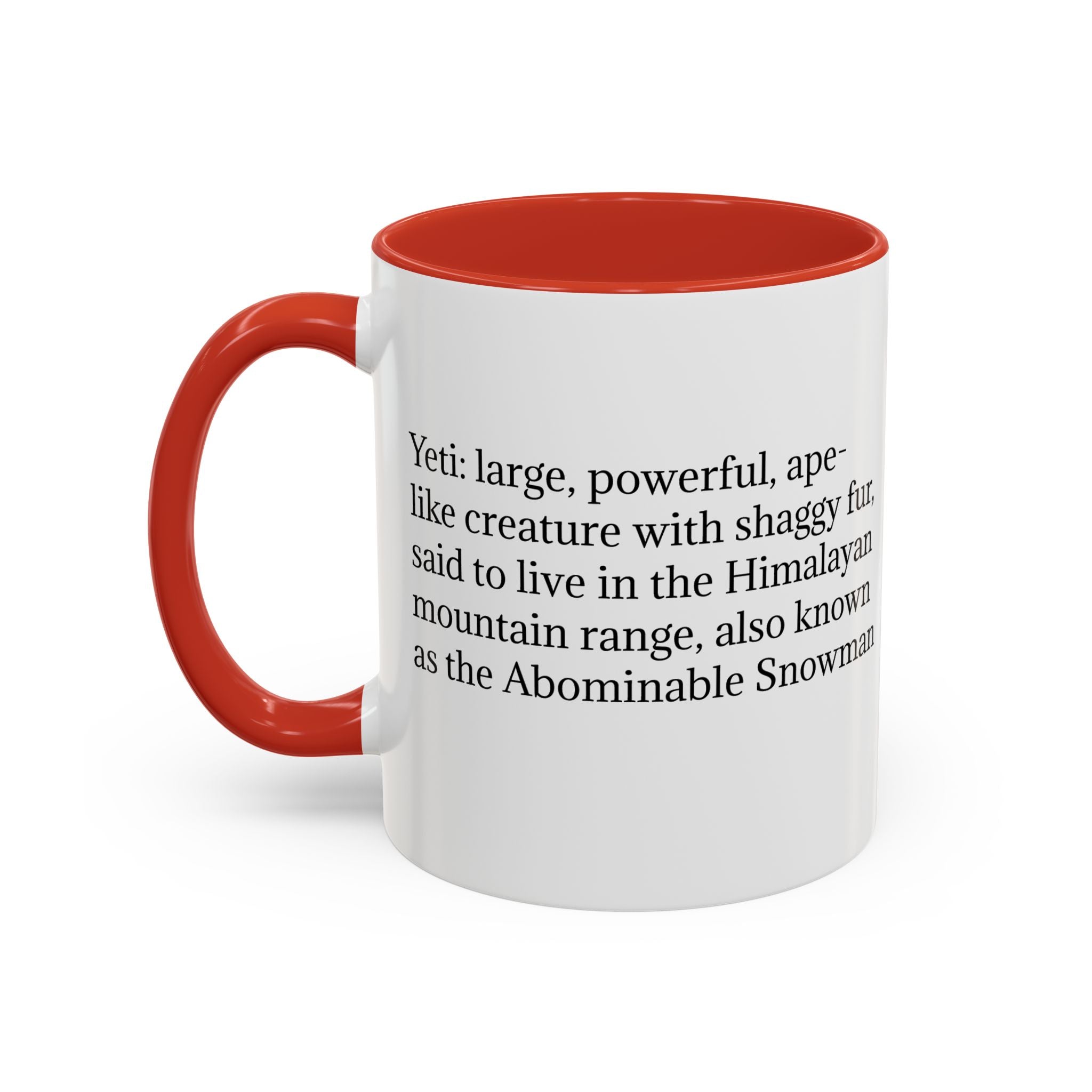 Abominable Snowman Ceramic Mug: Yeti Coffee Cup, Himalayan Mountain Cryptid, Bigfoot Camping Gift