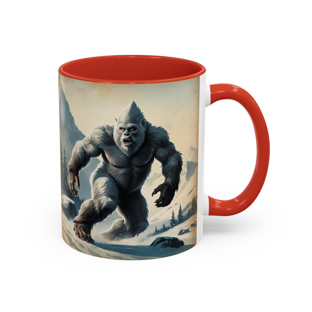 Abominable Snowman Ceramic Mug: Yeti Coffee Cup, Himalayan Mountain Cryptid, Bigfoot Camping Gift