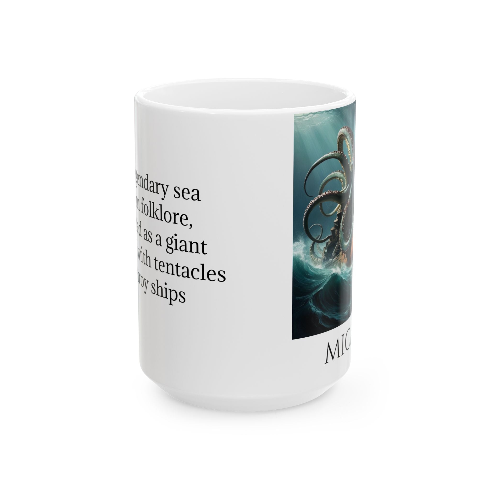 Customizable Kraken Coffee Mug: Giant Squid Coffee Cup, Sea Monster Gift