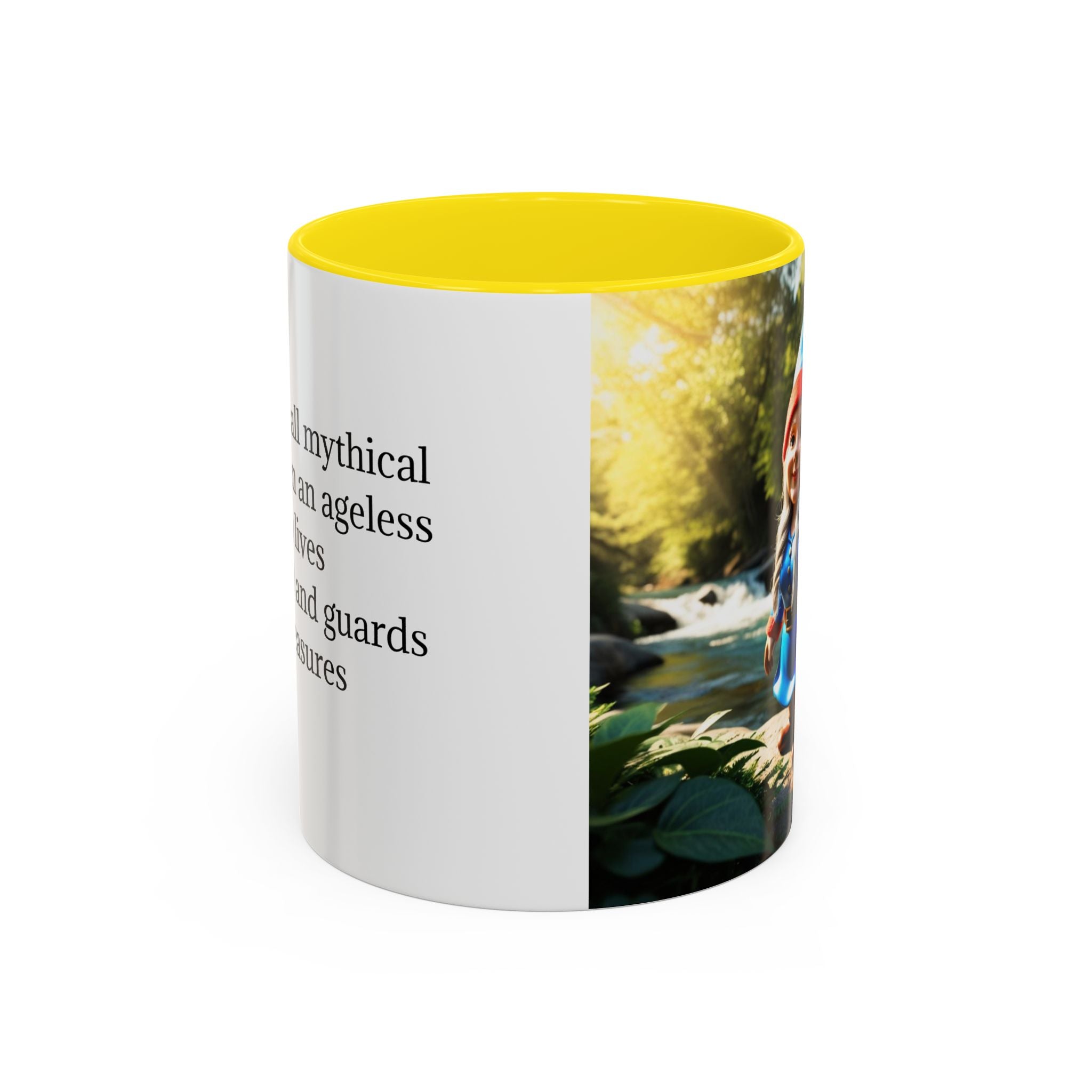 Gnome Coffee Mug:  Scandinavian Nisse, Nordic Folklore Gift, Enchanted Mushroom Garden