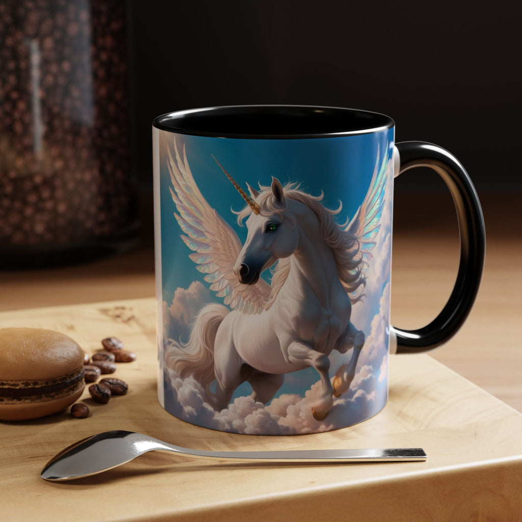Unicorn Coffee Mug: Fairytale Alicorn, Mythical Creature, Enchanted Gift (Blue)