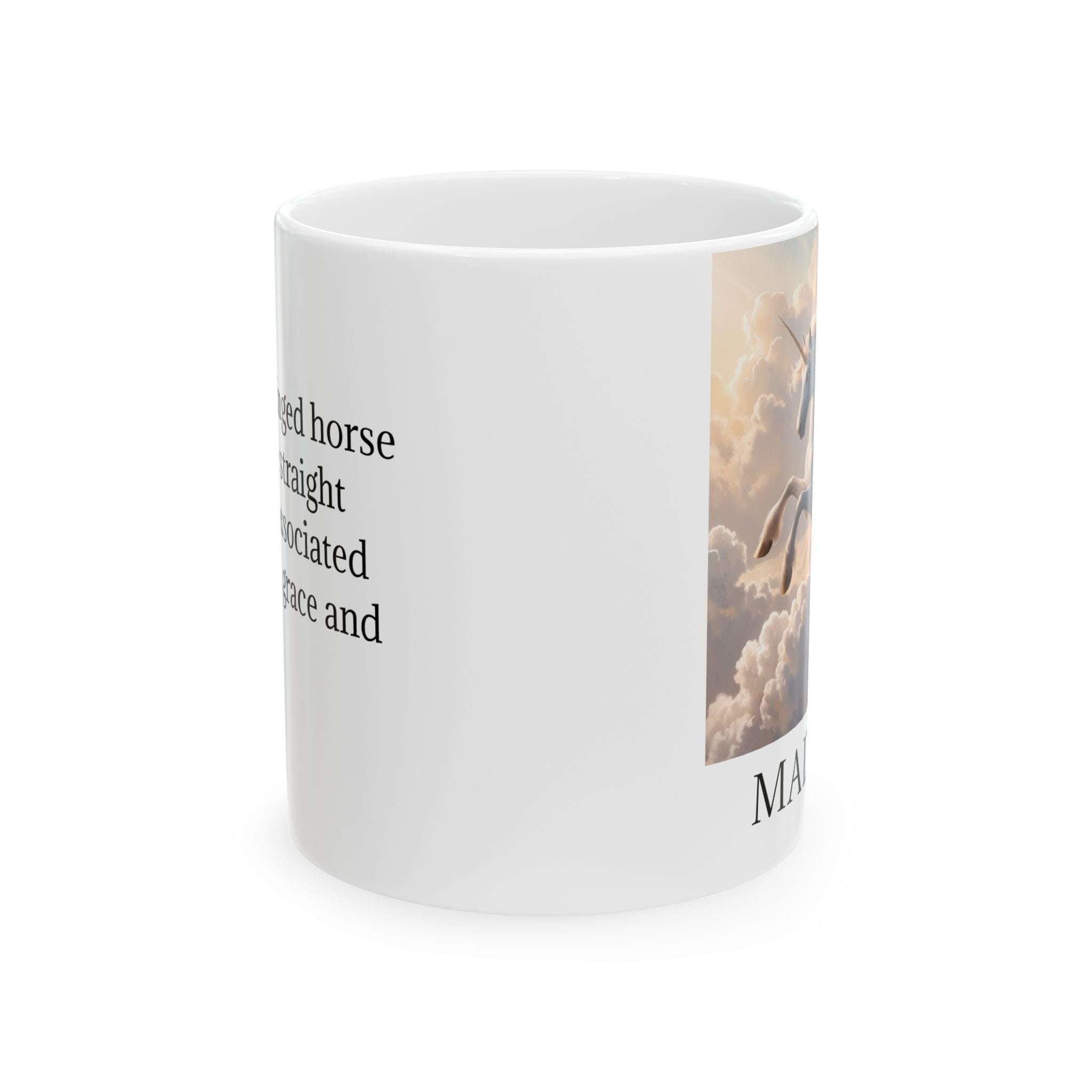 Personalized Unicorn Coffee Mug: Mythical Creature, Enchanted Alicorn, Customizable Gift