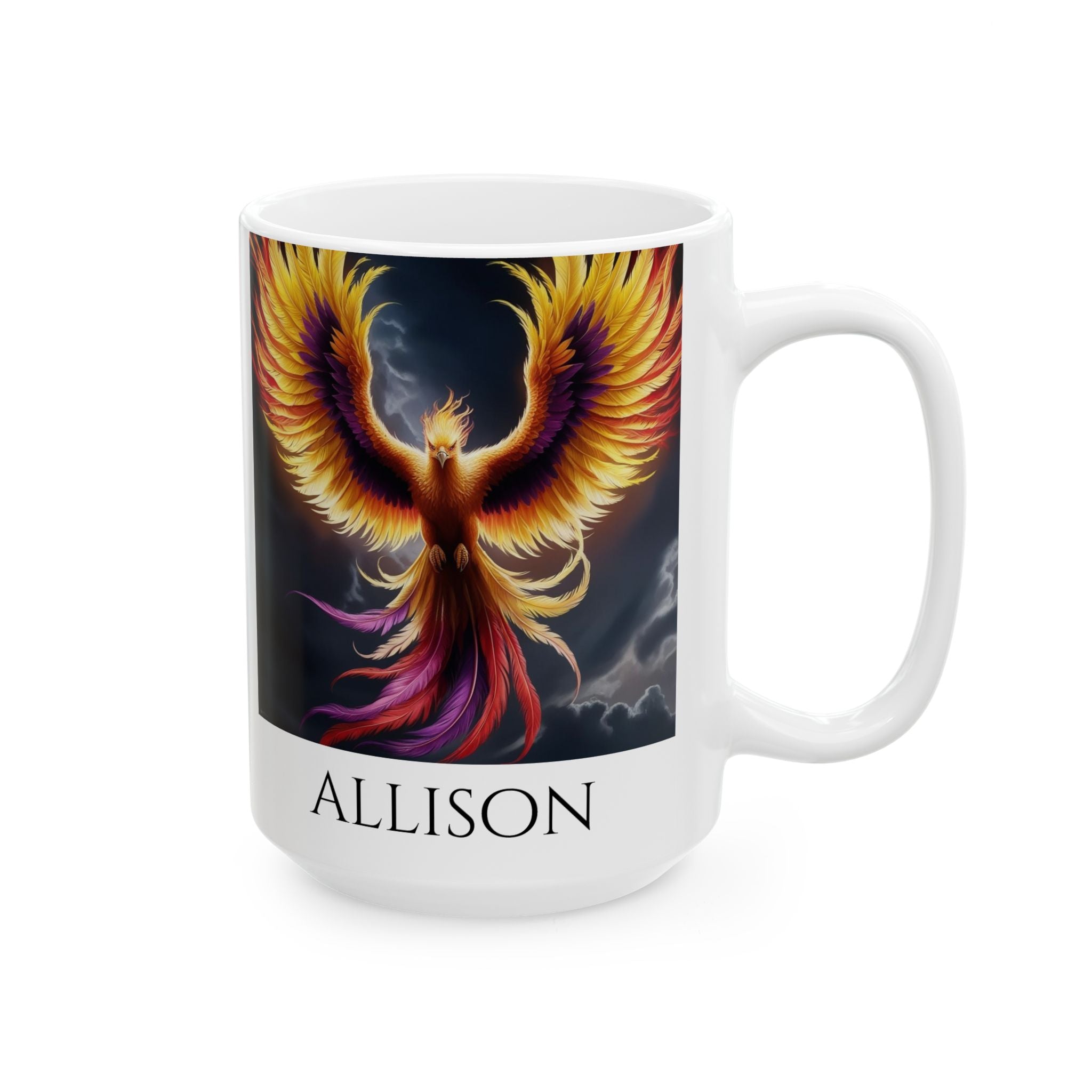 Personalized Phoenix Bird Mug: Renewal Rebirth Gift, Firebird Coffee Cup