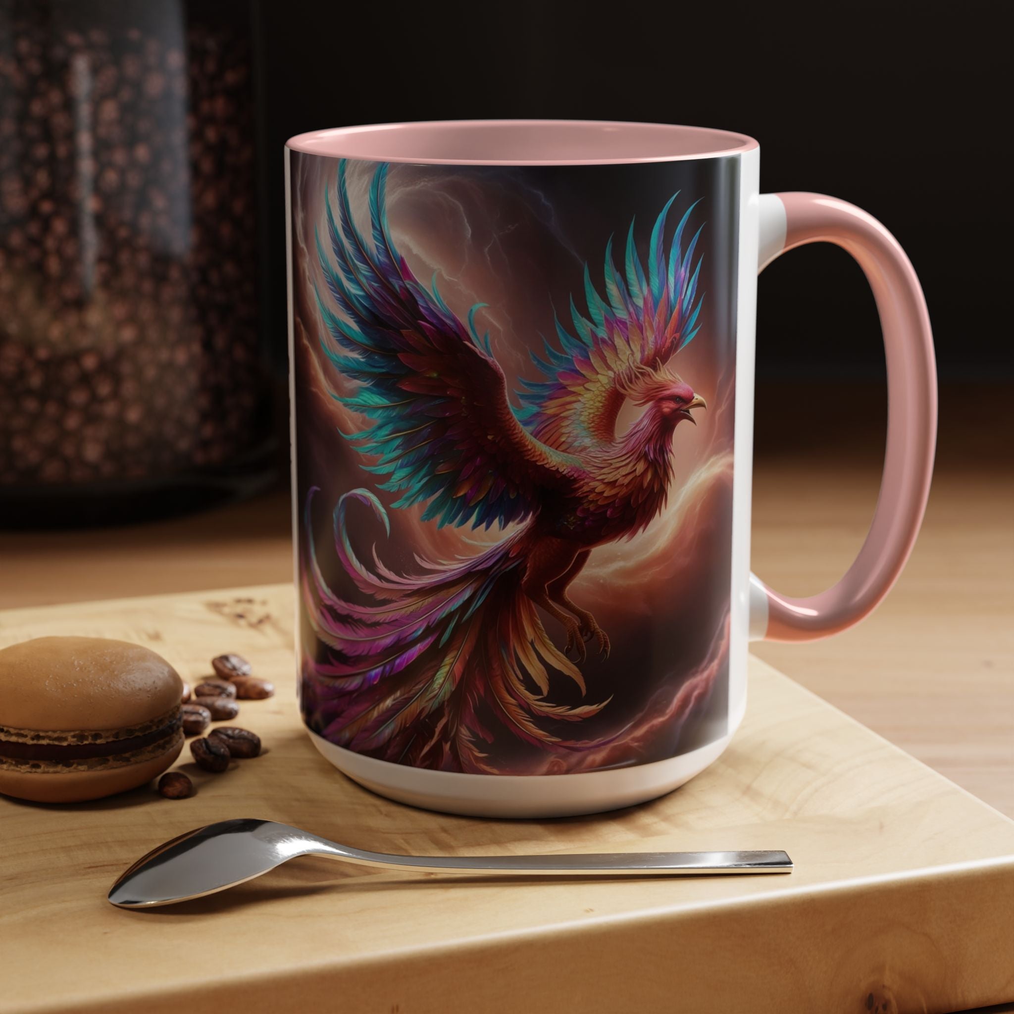 Phoenix Coffee Mug: Legendary Creature, Firebird Cryptid Coffee Cup, Renewal Rebirth