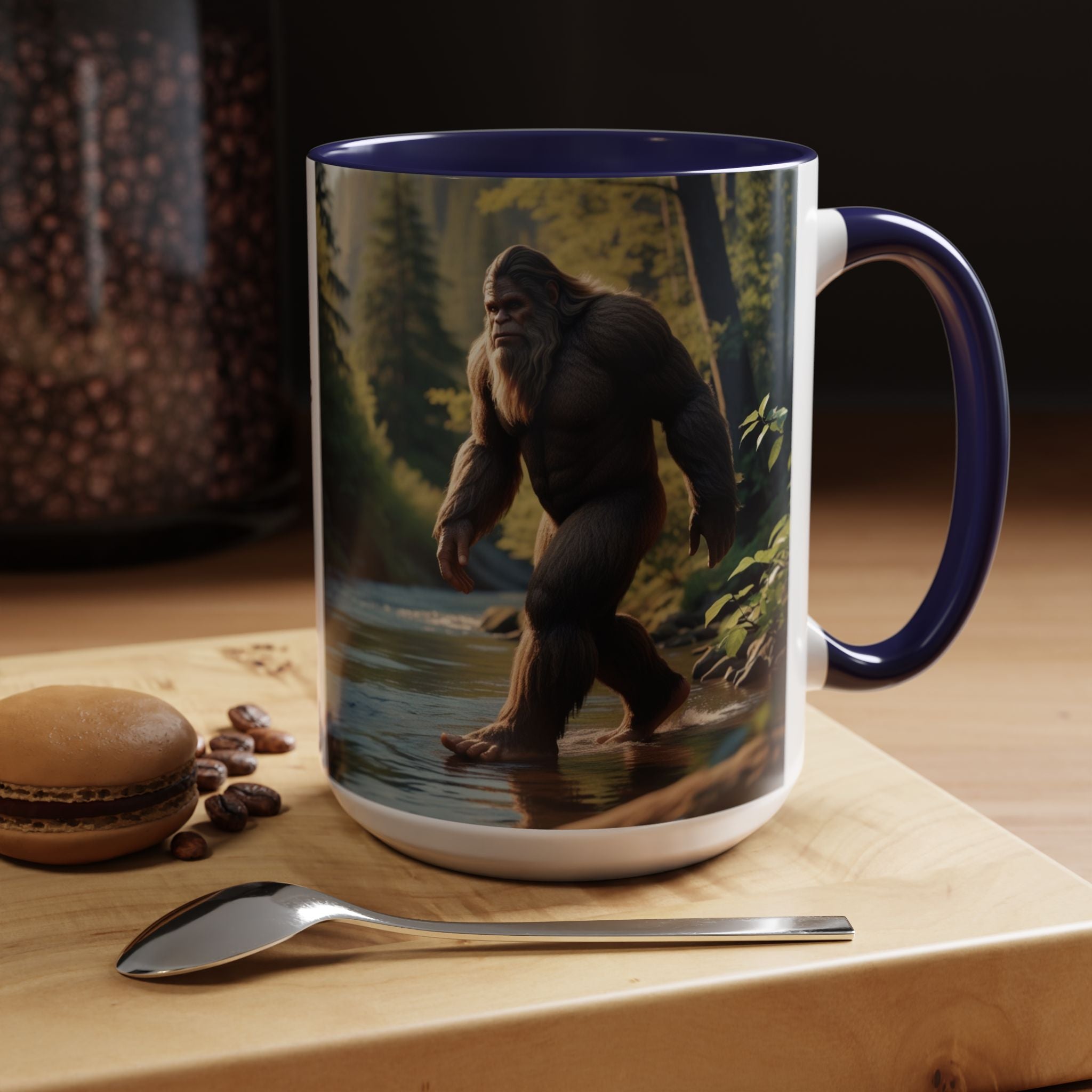 Bigfoot Coffee Mug: Sasquatch, Forest Cryptid, Mythical Creature, Camping Gift