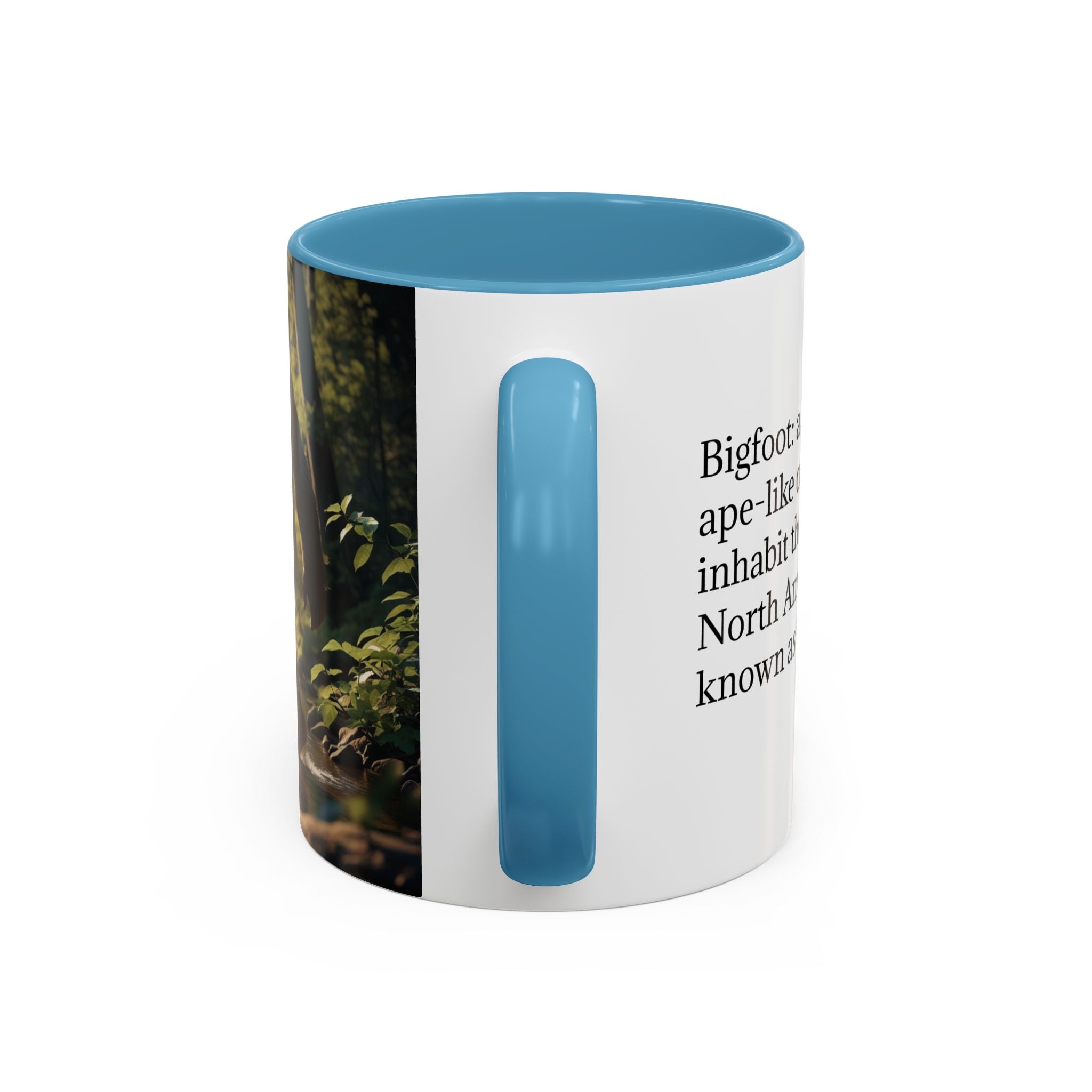 Bigfoot Coffee Mug: Sasquatch, Forest Cryptid, Mythical Creature, Camping Gift
