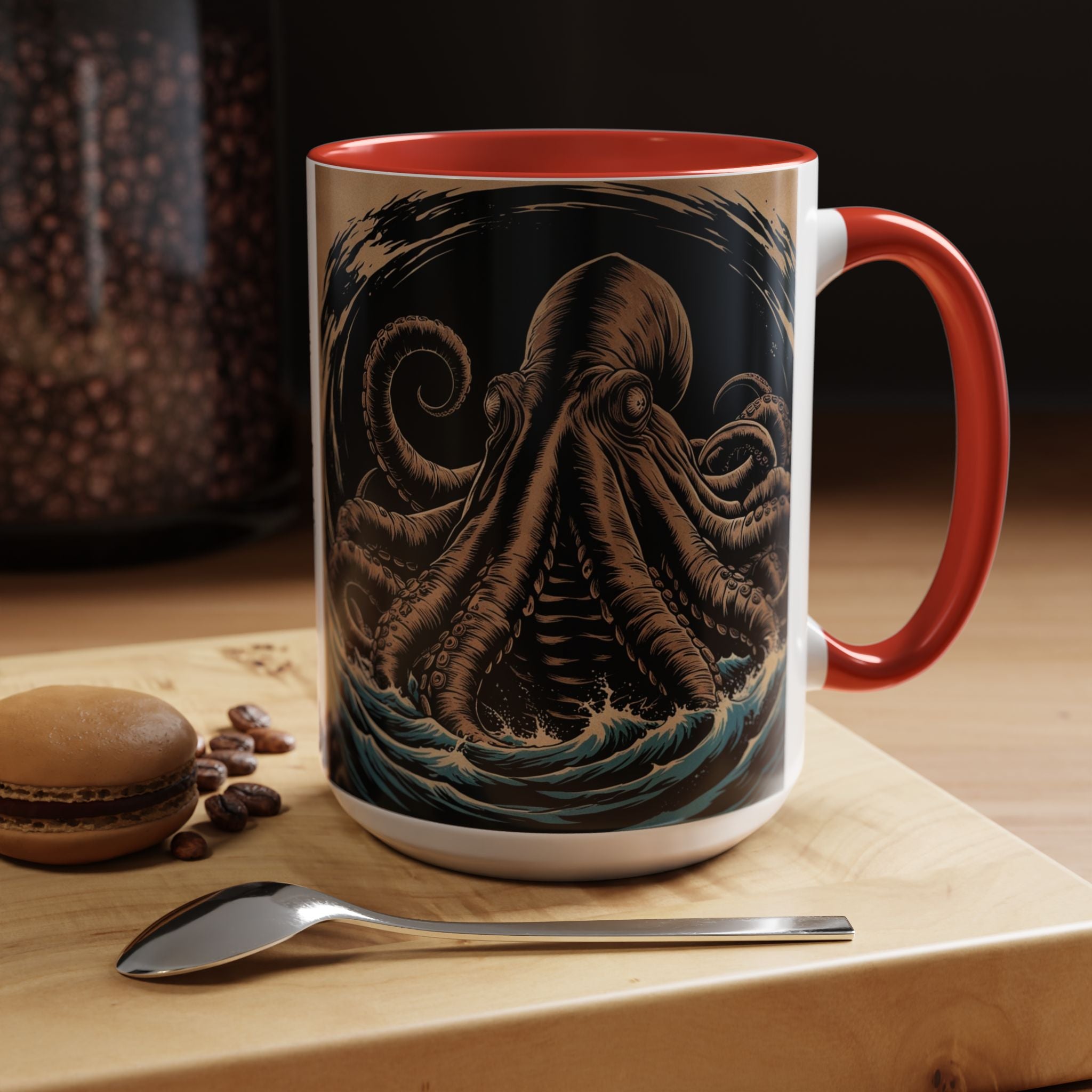 Kraken Coffee Mug: Giant Squid Coffee Cup, Sea Creature, Mugs for Men