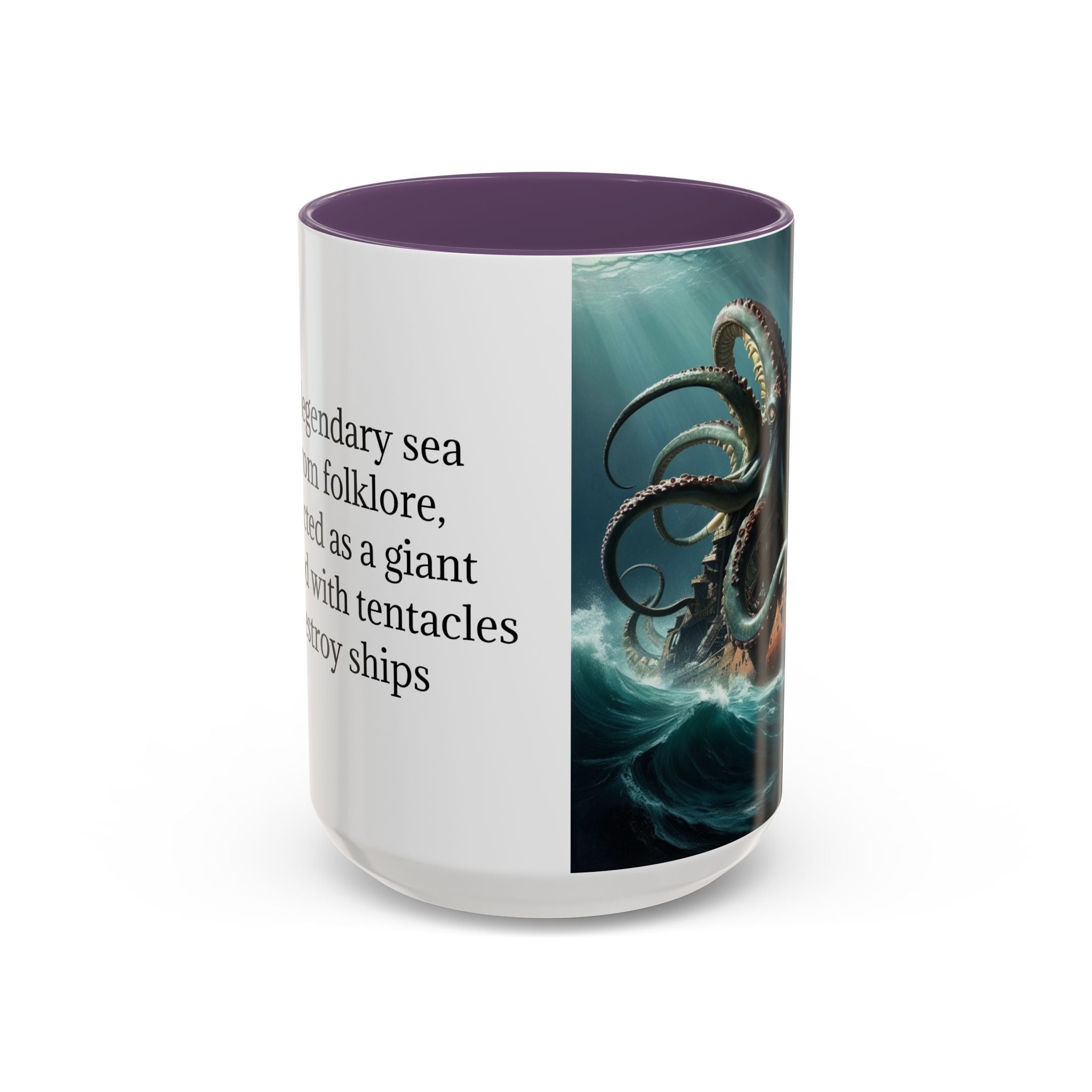 Kraken Coffee Mug: Giant Squid Coffee Cup, Legendary Monster, Nautical Gift