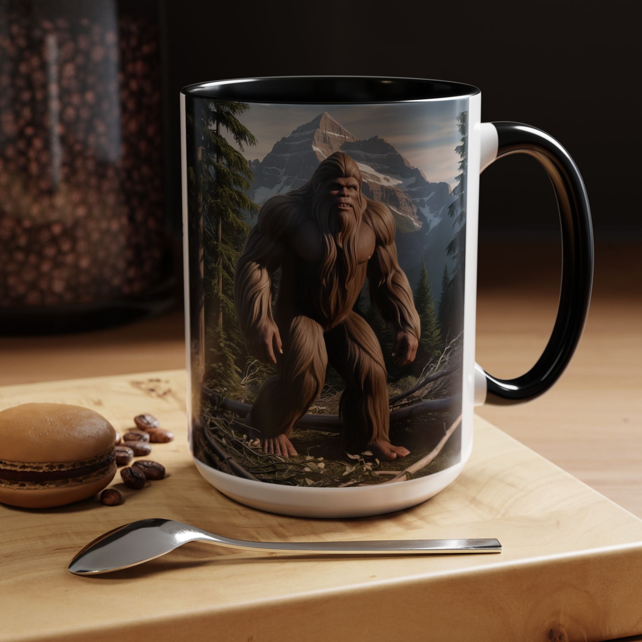 Bigfoot Mug: Sasquatch Coffee Cup, Mythical Creature, Camping Mugs for Men, Cryptozoology