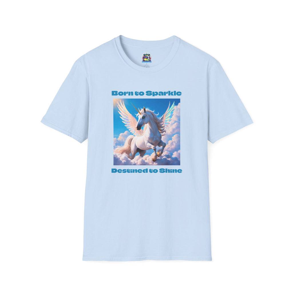 Unicorn Shirt: Legendary Alicorn Graphic Tee, Boho Clothing, Fantasy Apparel (Blue)