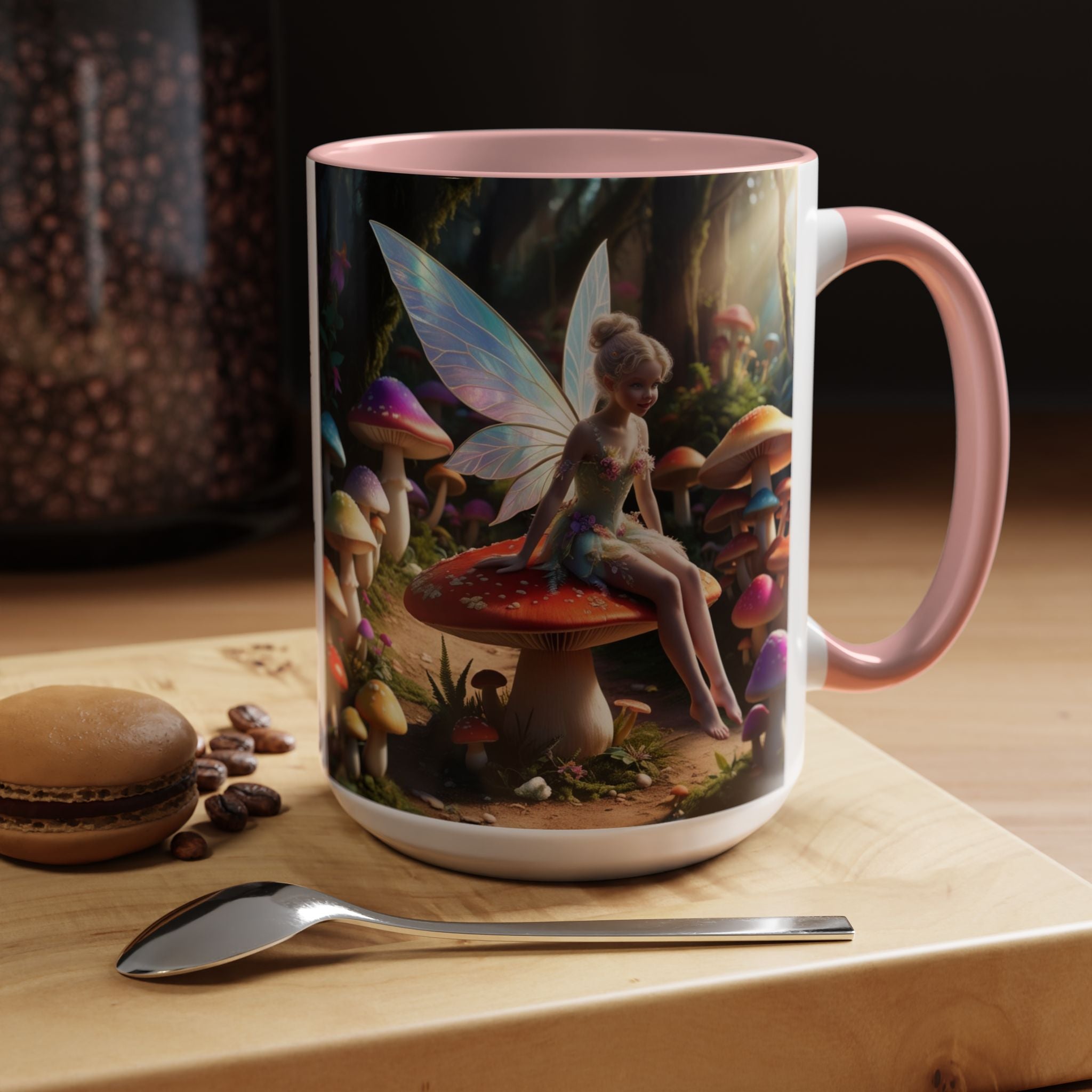 Fairy Garden Mug: Ceramic Toadstool Coffee Cup, Enchanted Forest Fantasy Gift