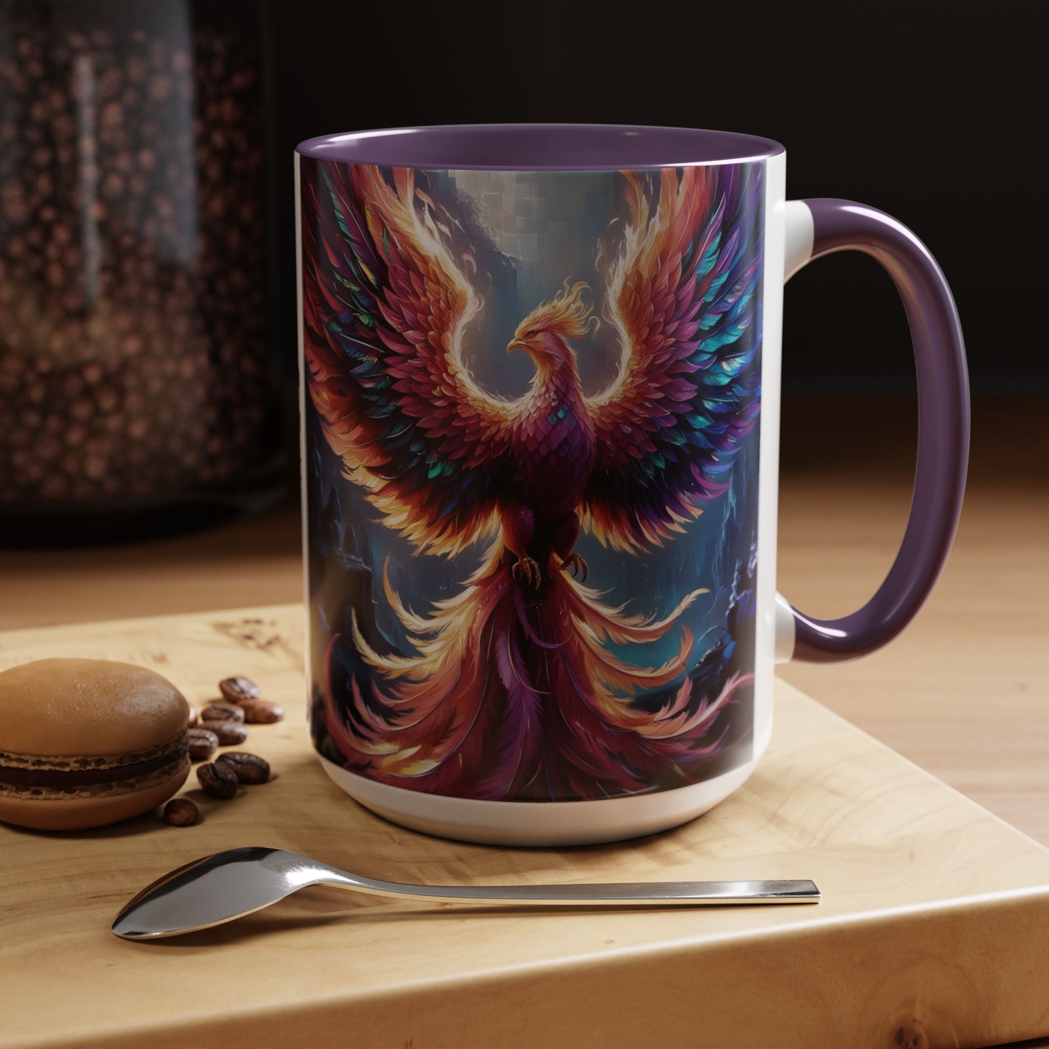 Phoenix Rising Coffee Mug: Firebird, Legendary Creature Coffee Cup, Gift for Women