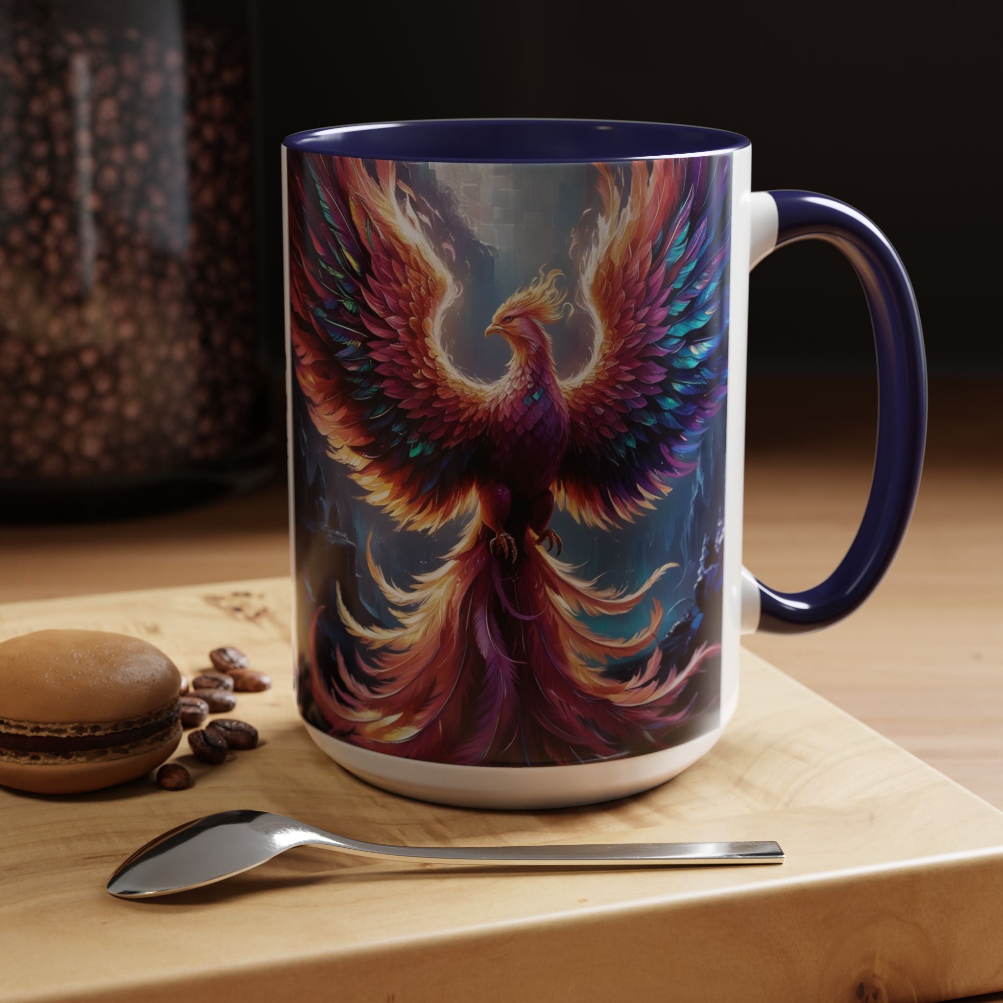 Phoenix Rising Coffee Mug: Firebird, Legendary Creature Coffee Cup, Gift for Women