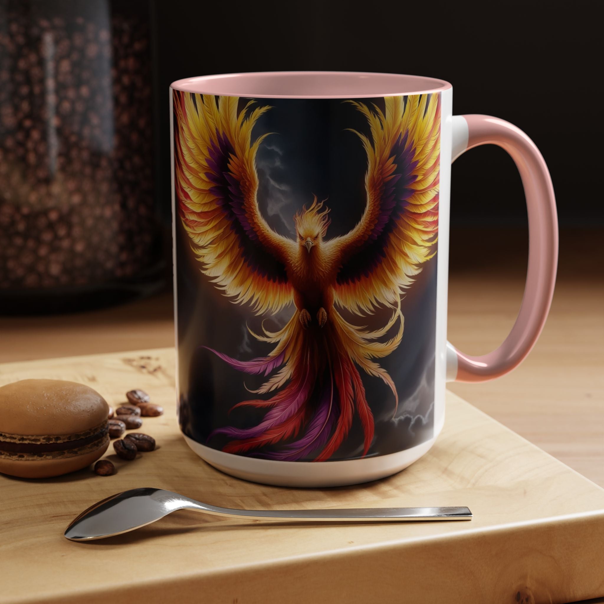 Phoenix Coffee Mug: Mythical Firebird Ceramic Cup, Fantasy Mug, Legendary Creature