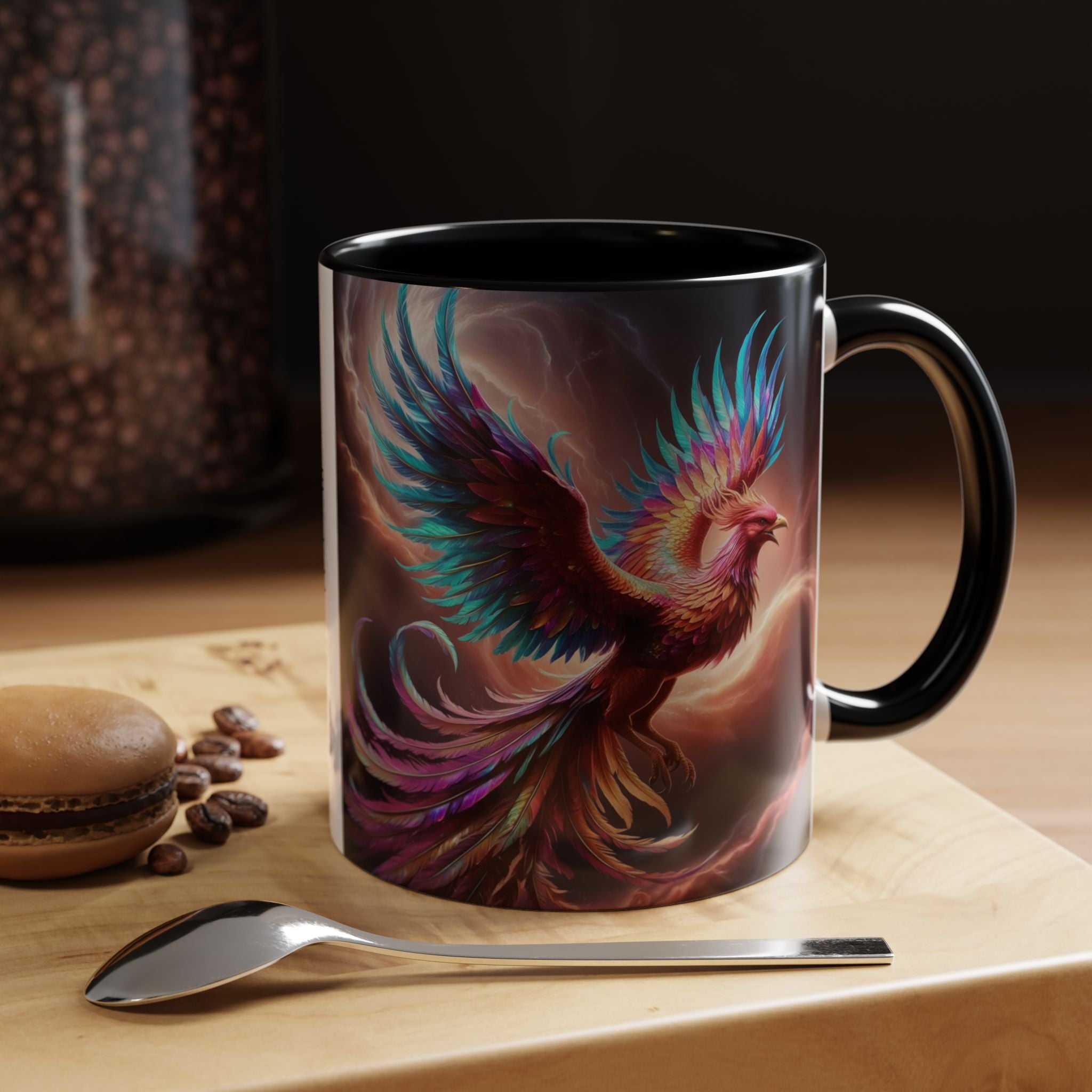 Phoenix Coffee Mug: Legendary Creature, Firebird Cryptid Coffee Cup, Renewal Rebirth