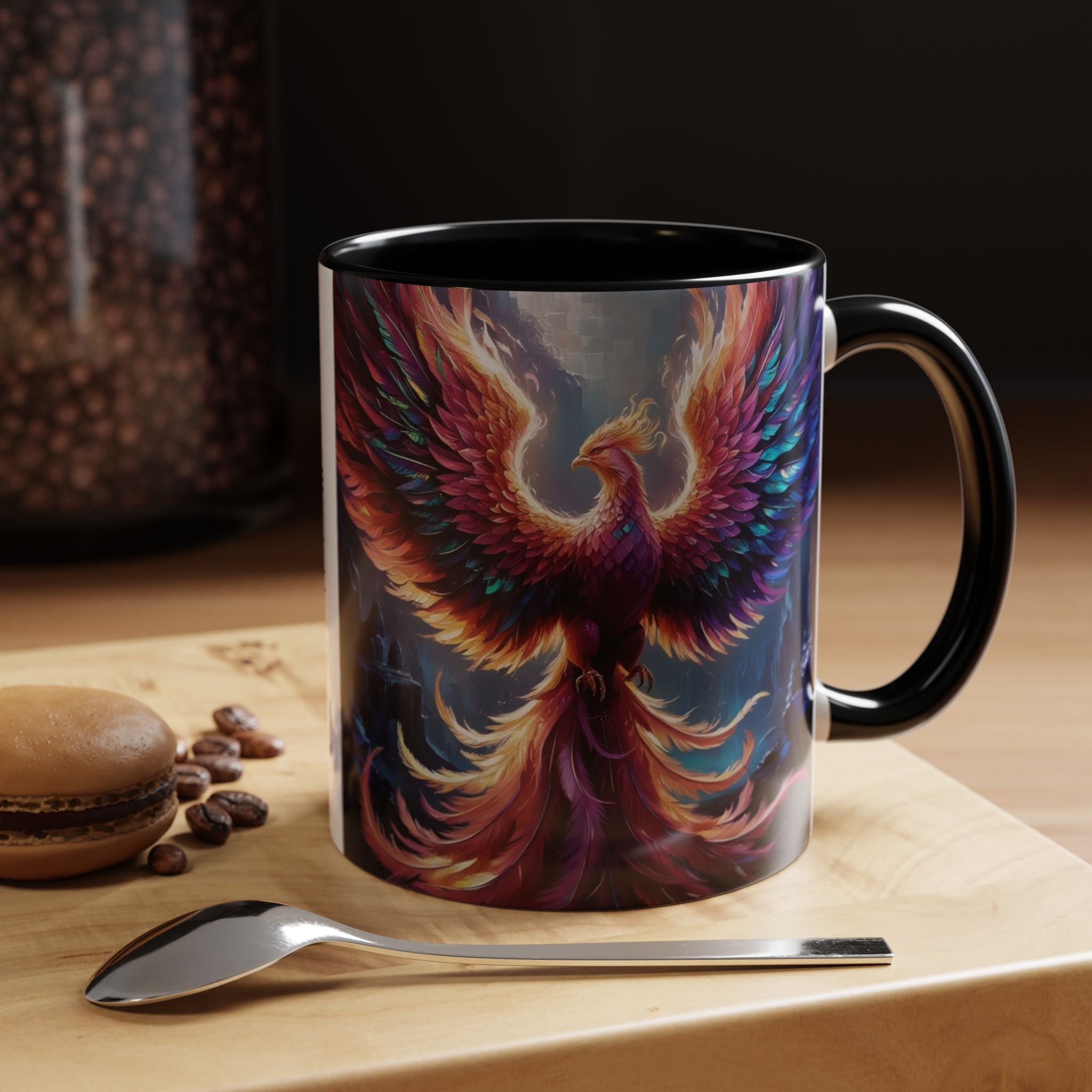 Phoenix Rising Coffee Mug: Firebird, Legendary Creature Coffee Cup, Gift for Women